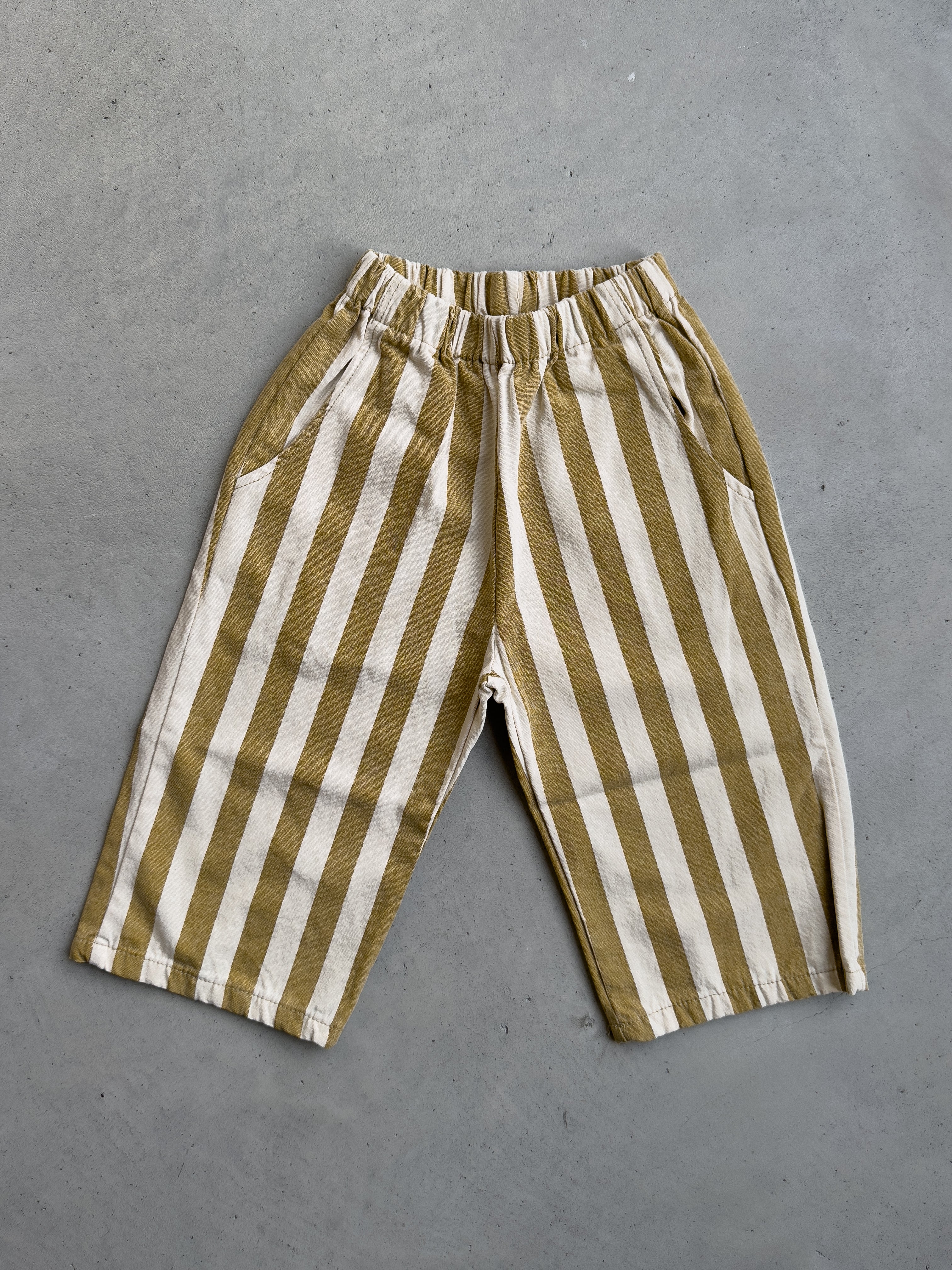 Baggy Striped Heavy Cotton Pants