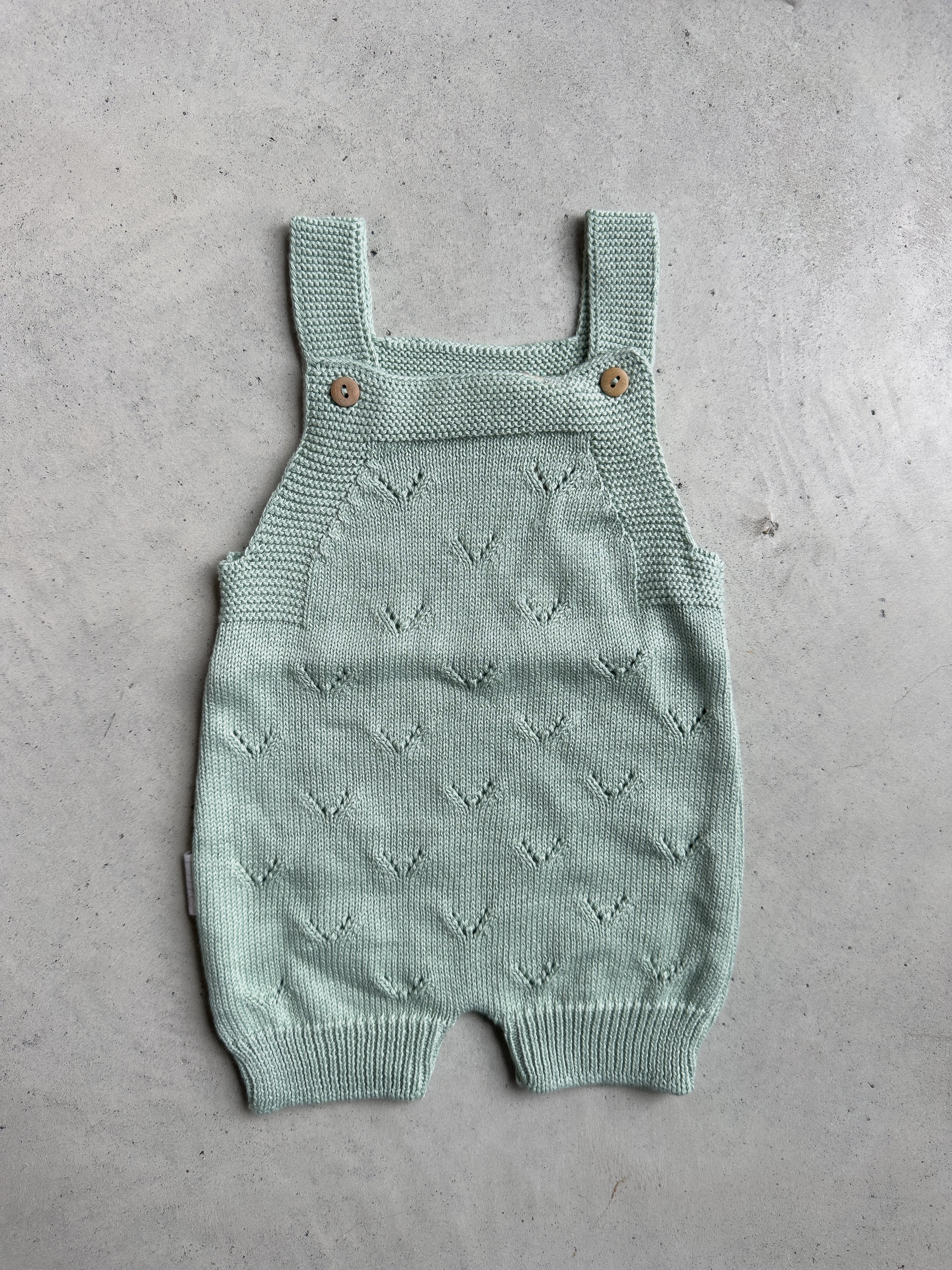 Babyzachte katoenen gebreide jumpsuit