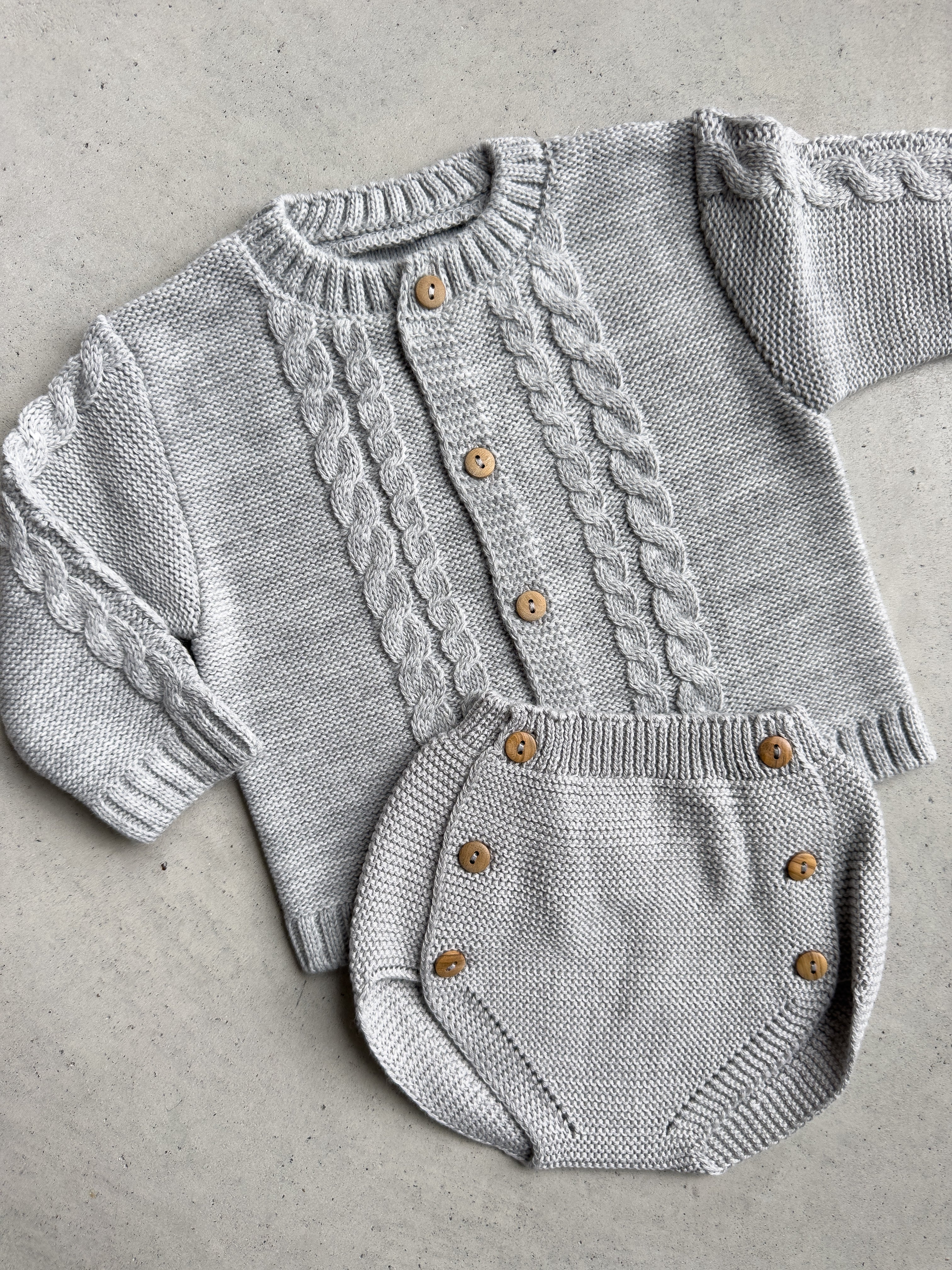 Baby Cotton Knitting Bottoms with Buttons