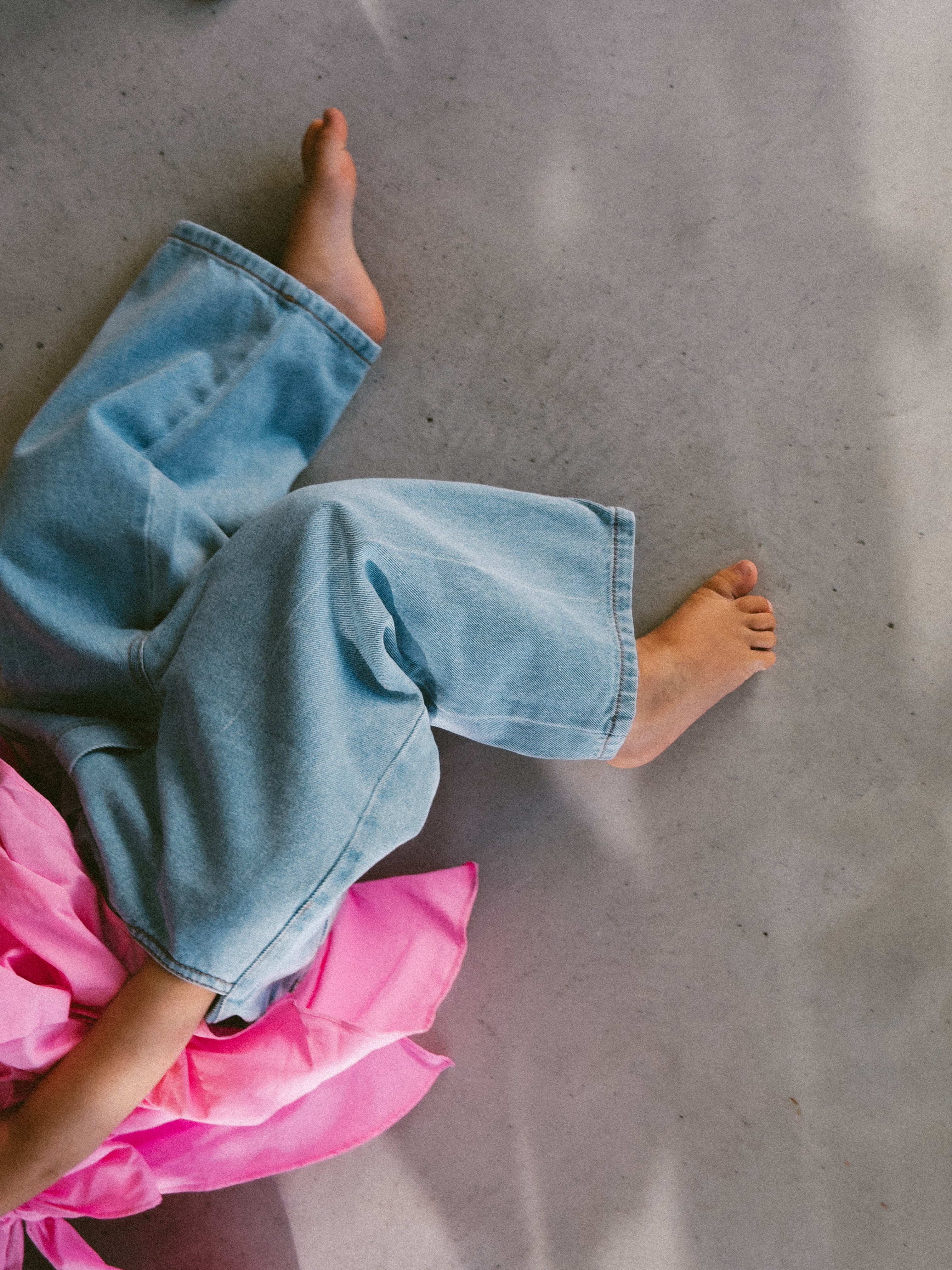 Every.Body Barrel Leg Denim Pants Light blue