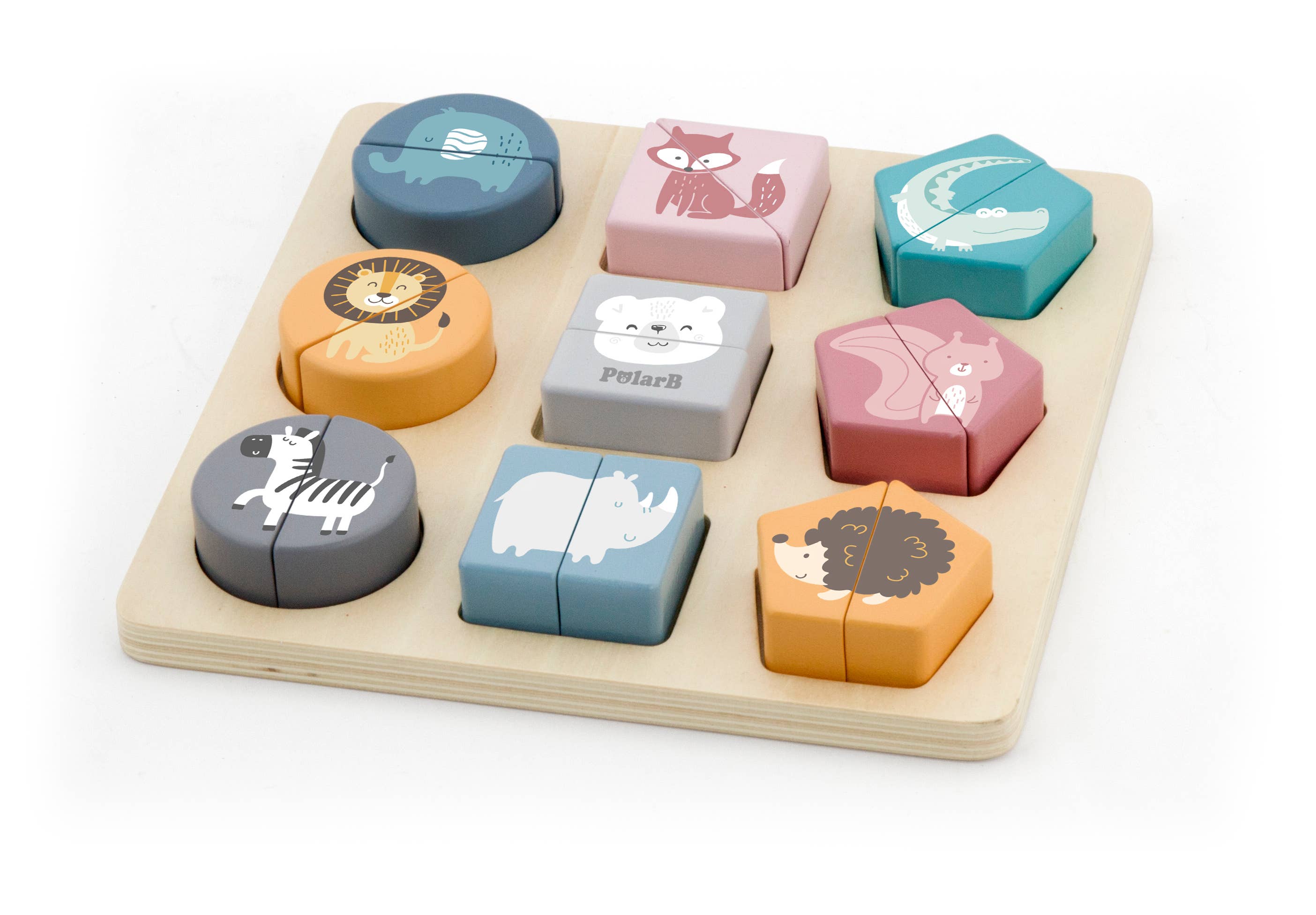 PolarB Shape Block Puzzle - Wild Animals  -   - Everybody Amsterdam