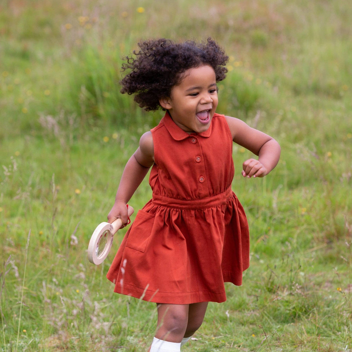 Walnut Pinafore Button Dress - Dresses - Everybody Amsterdam