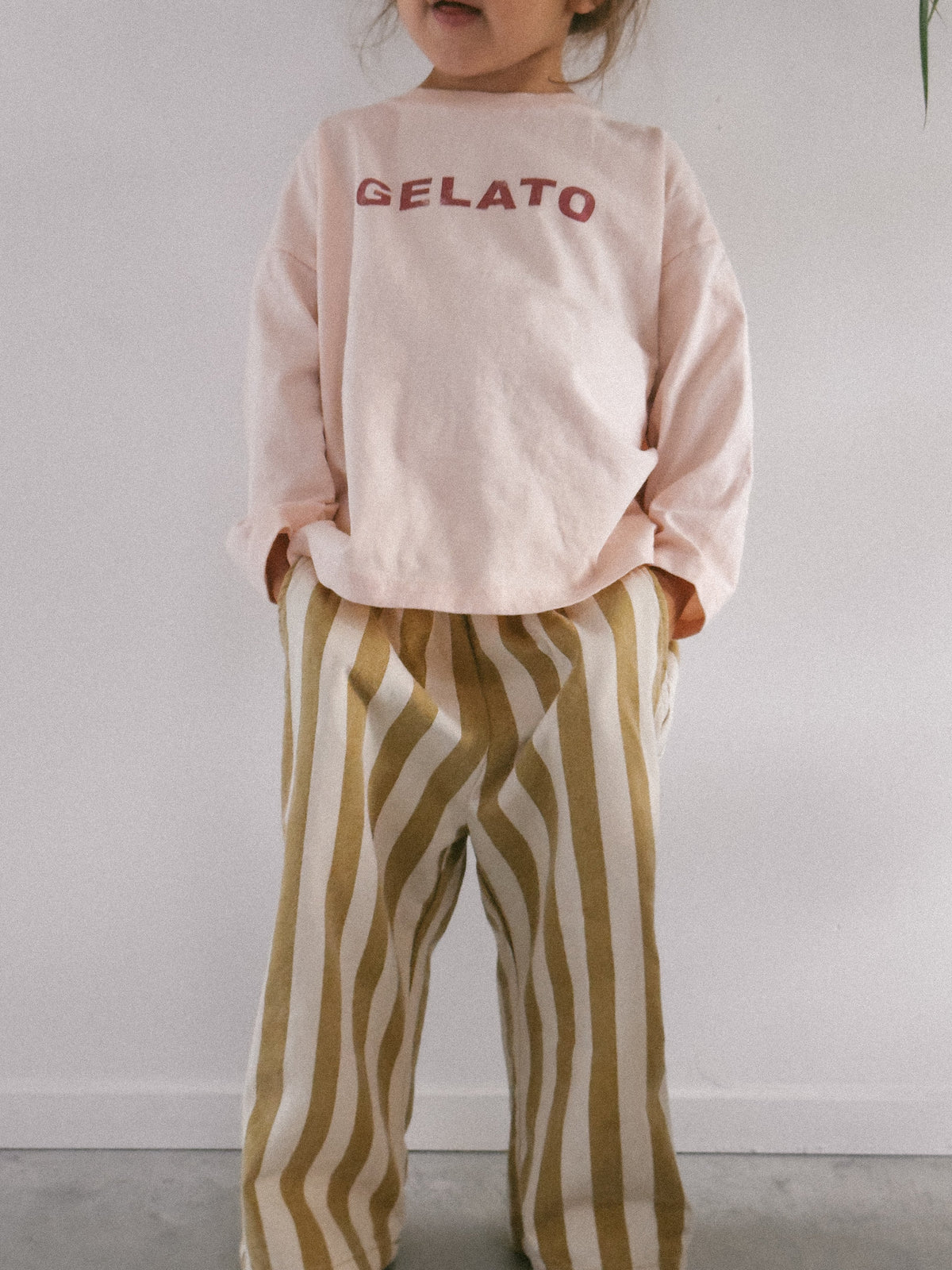 Baggy Striped Heavy Cotton Pants Every.body Selected
