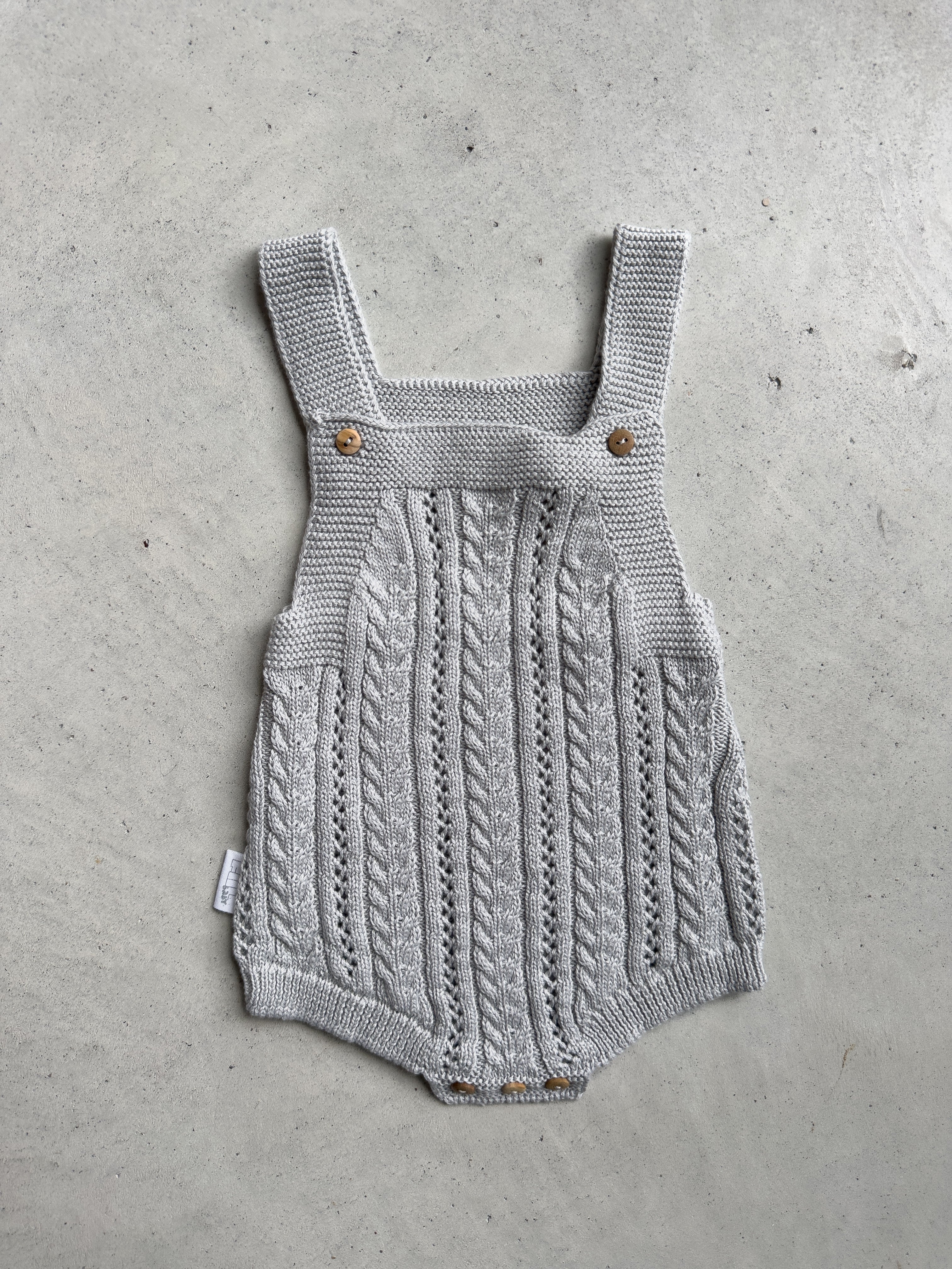 Babyzachte katoenen gebreide romper
