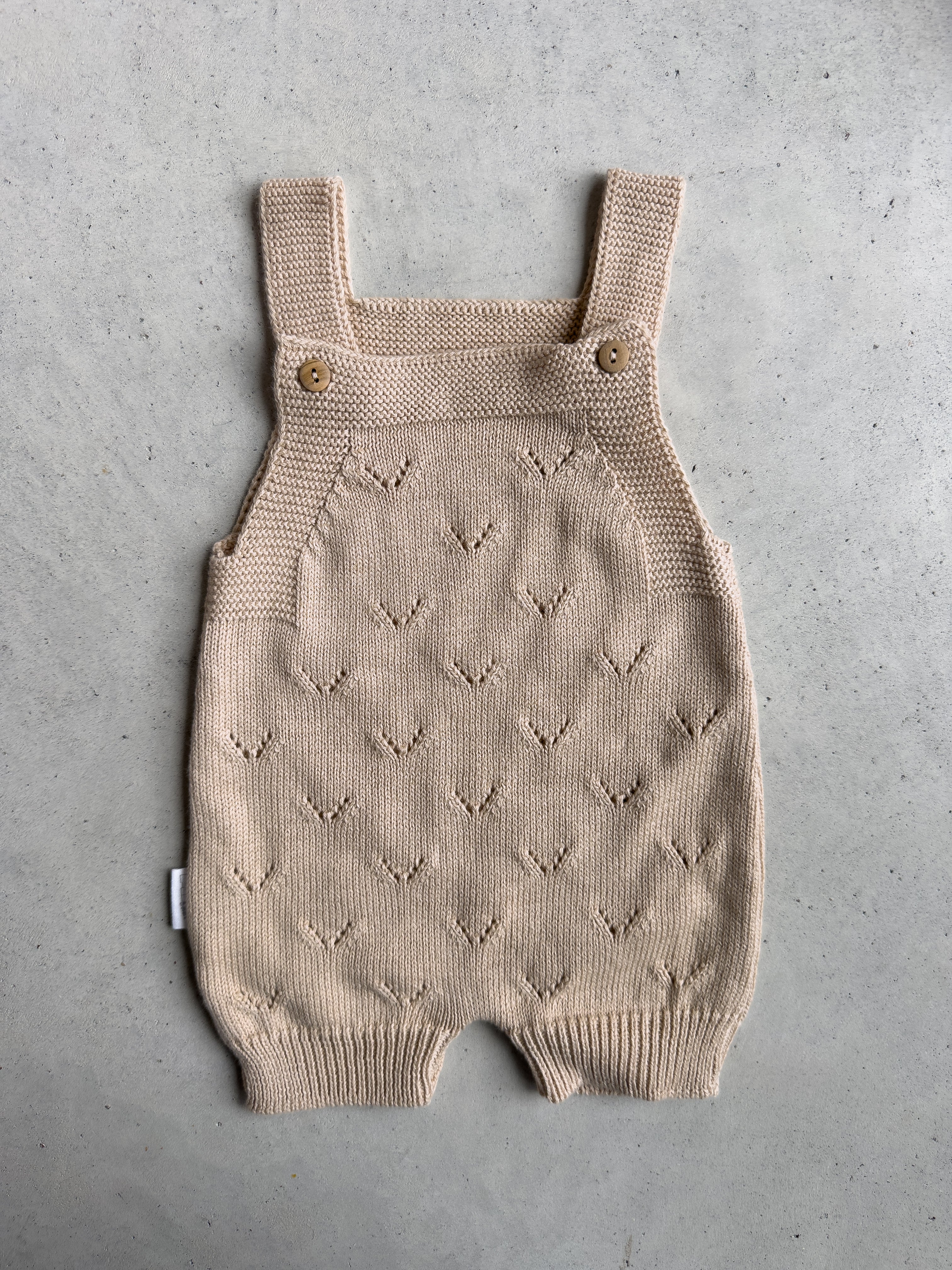 Babyzachte katoenen gebreide jumpsuit