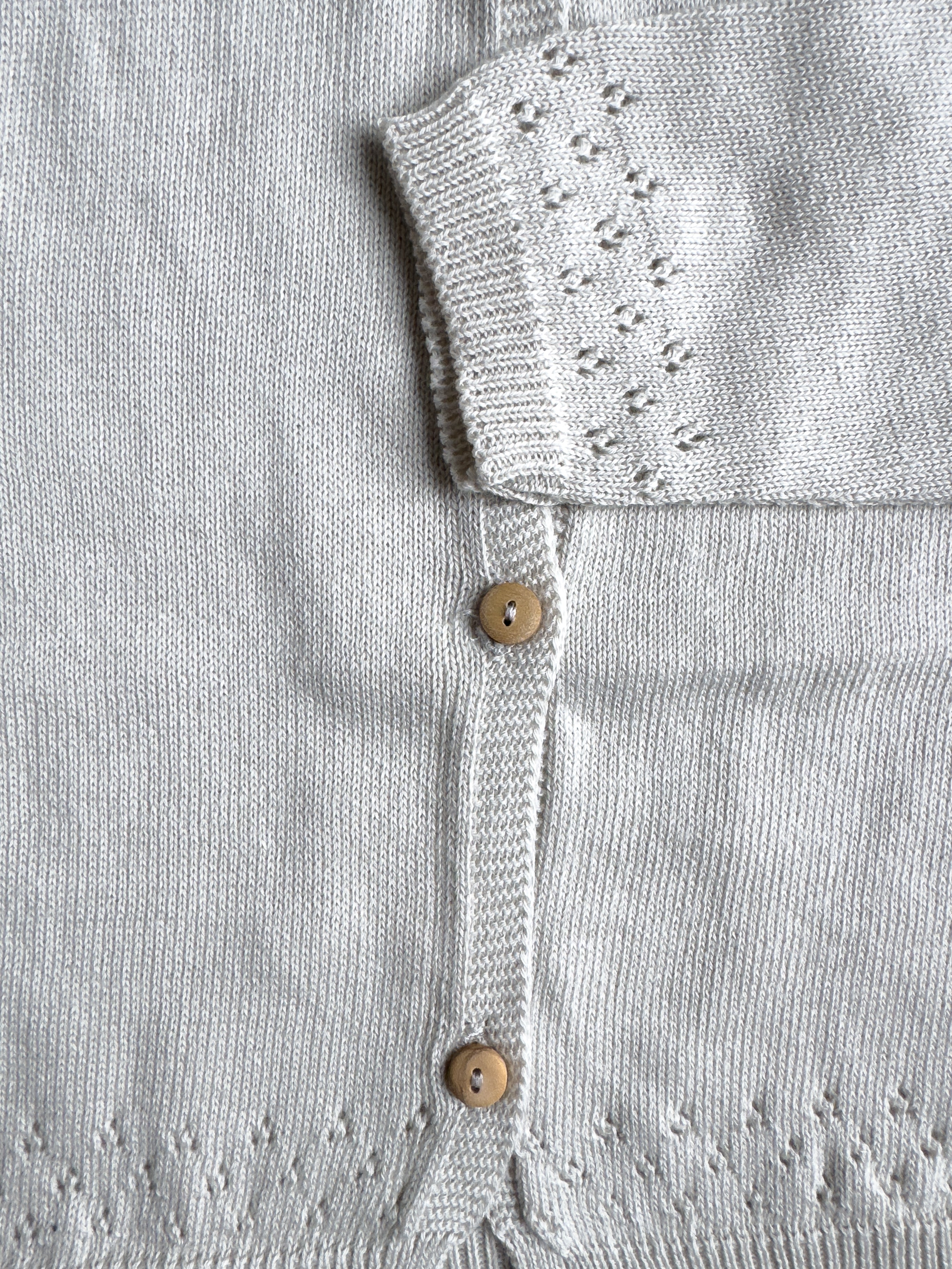 Baby Cotton Knit Jacket Wooden Buttons Every.body Selected