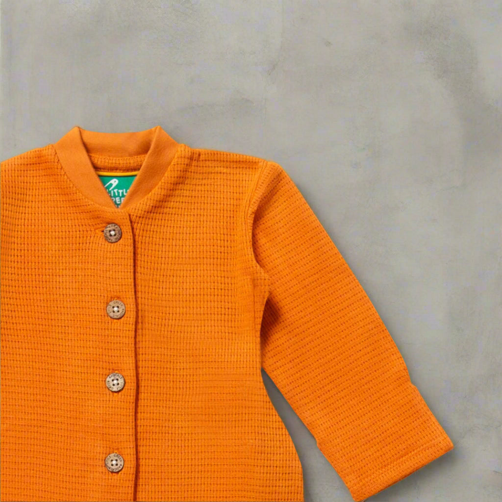 Golden Ochre Organic Waffle Playsuit