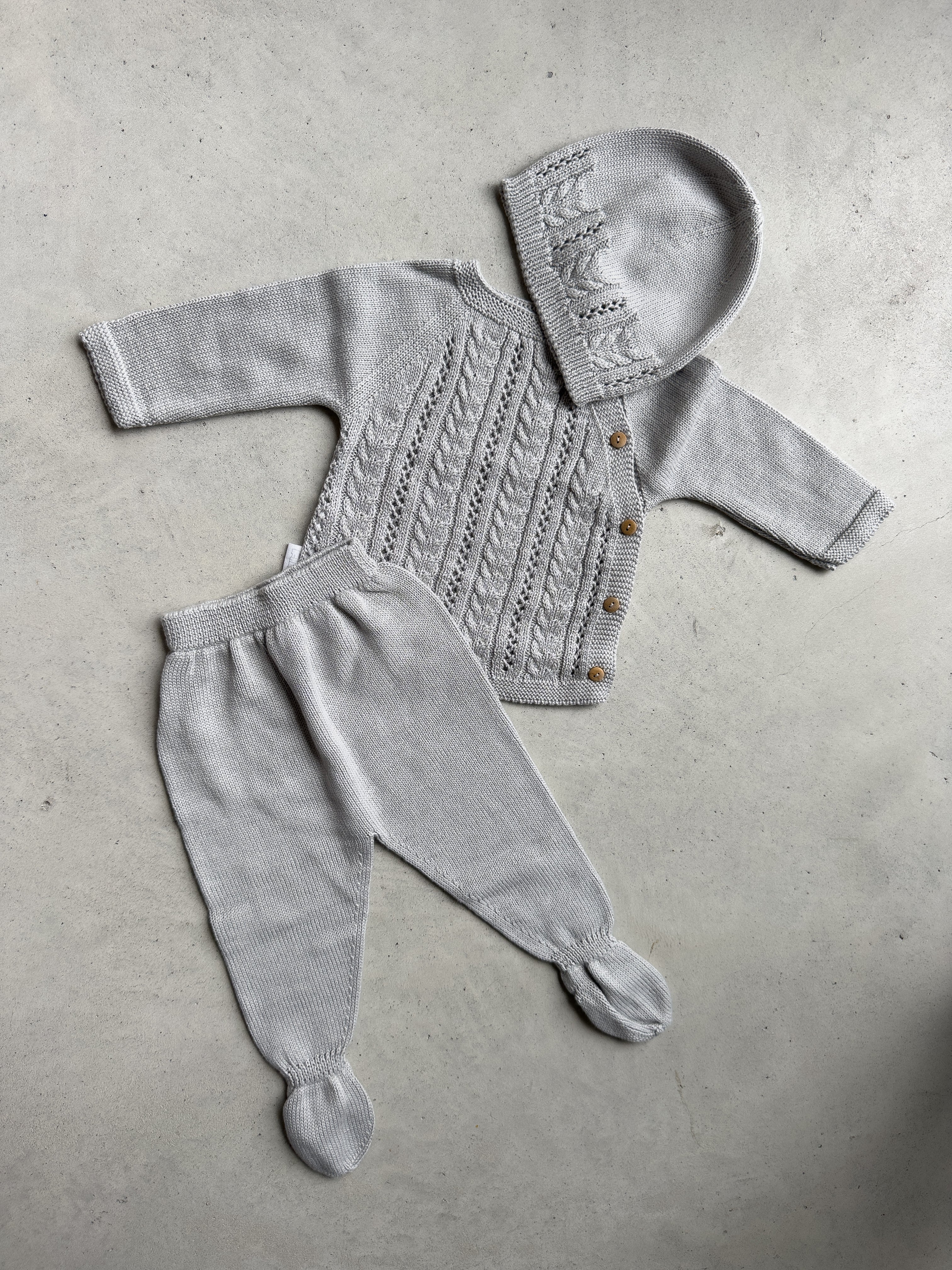Baby Soft Cotton 3-Piece Knit Set