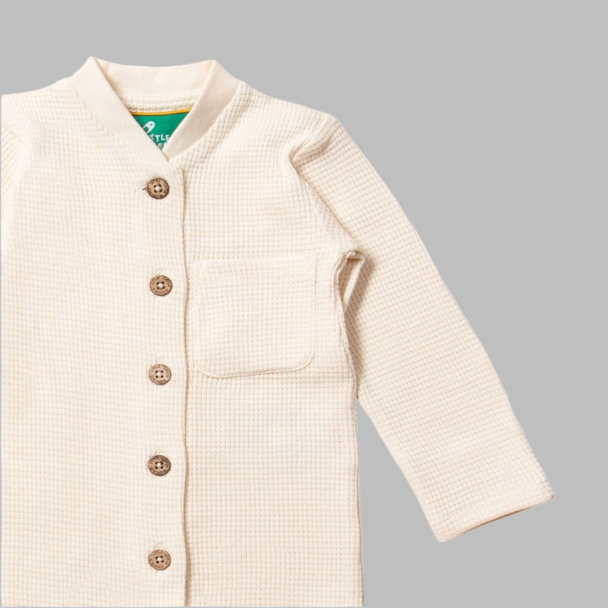 Cream Organic Waffle Playsuit - Baby Playsuits - Everybody Amsterdam