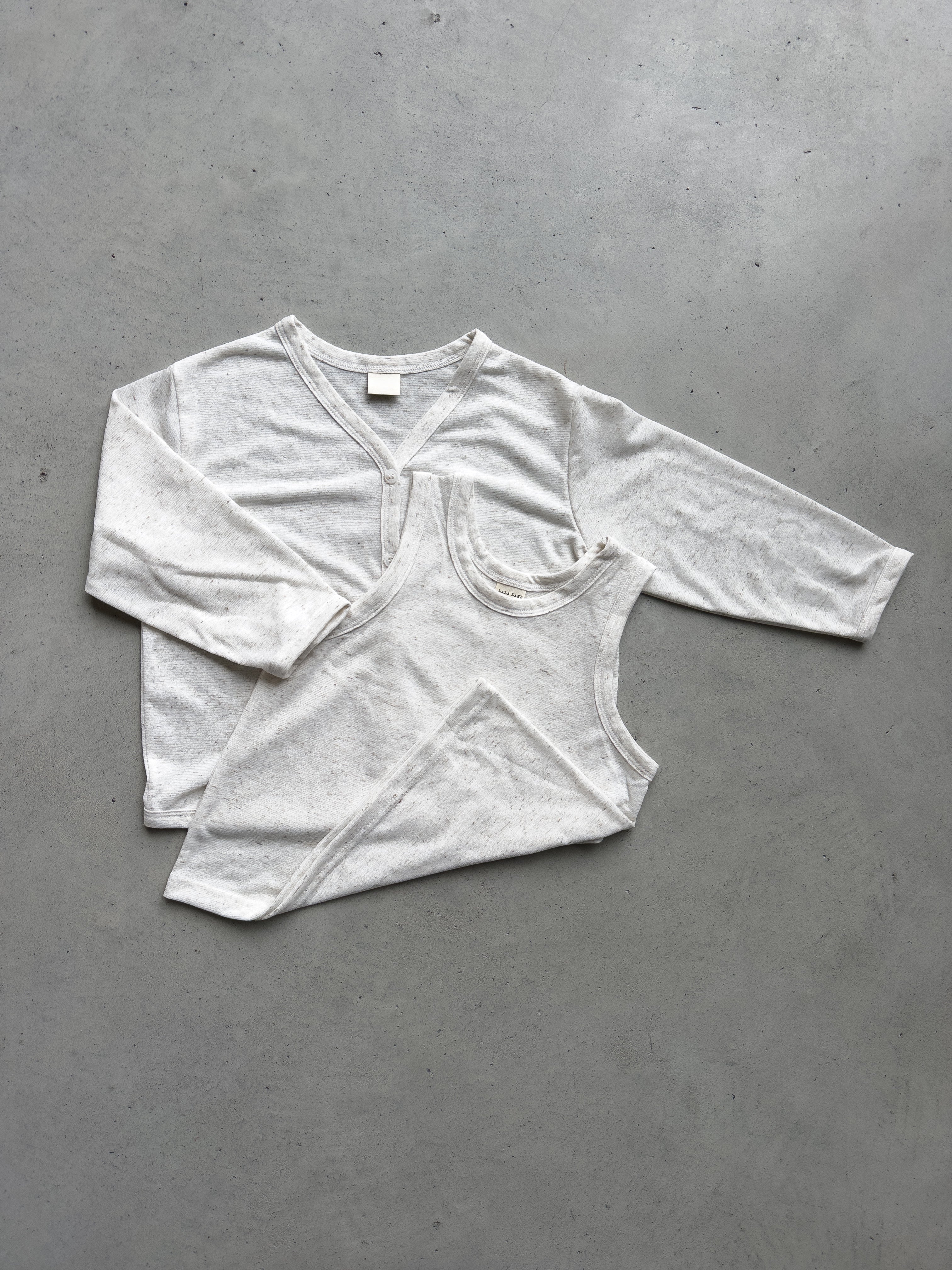 Twisted Cotton Cardigan + top set