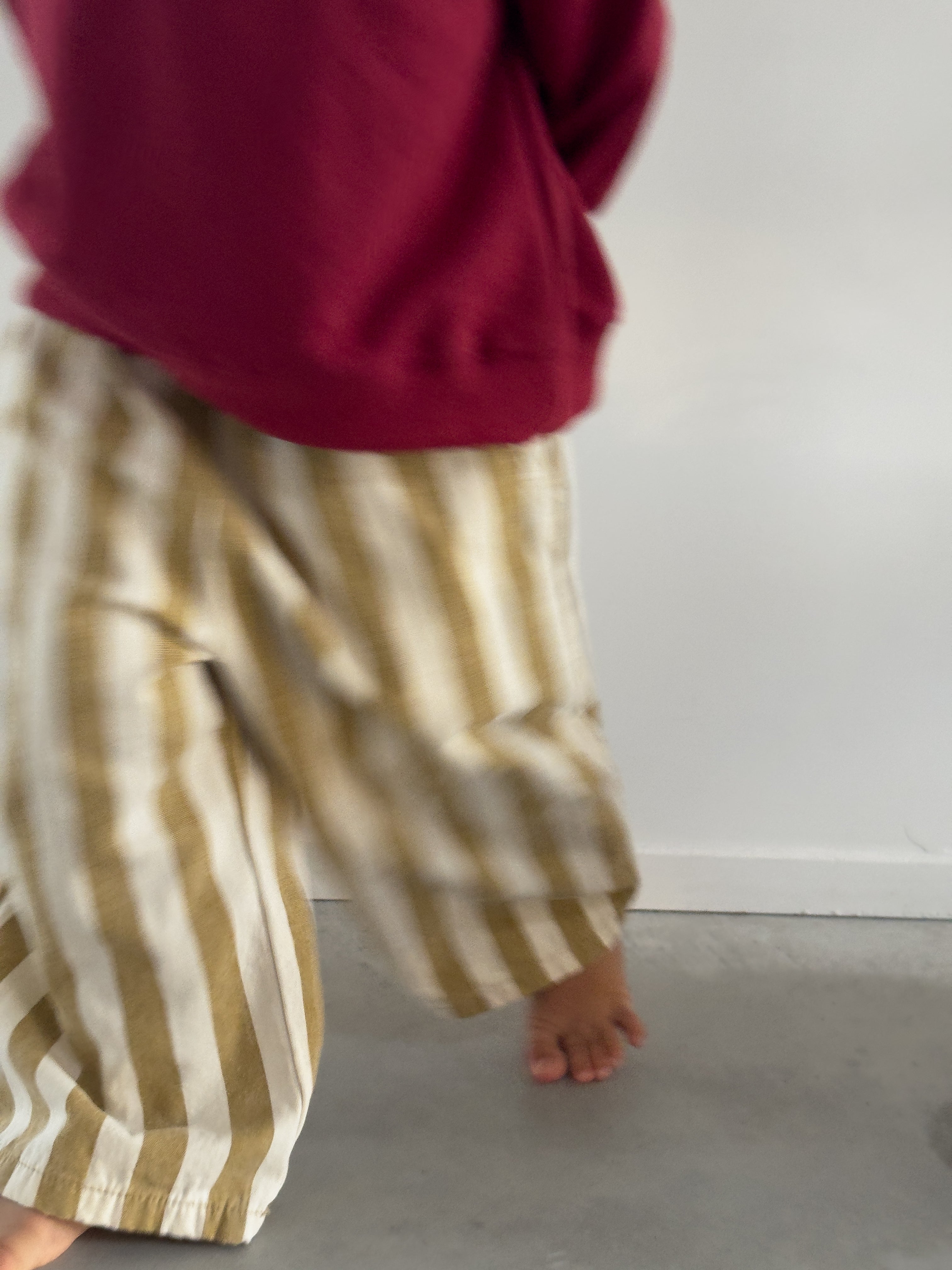 Baggy Striped Heavy Cotton Pants Every.body Selected