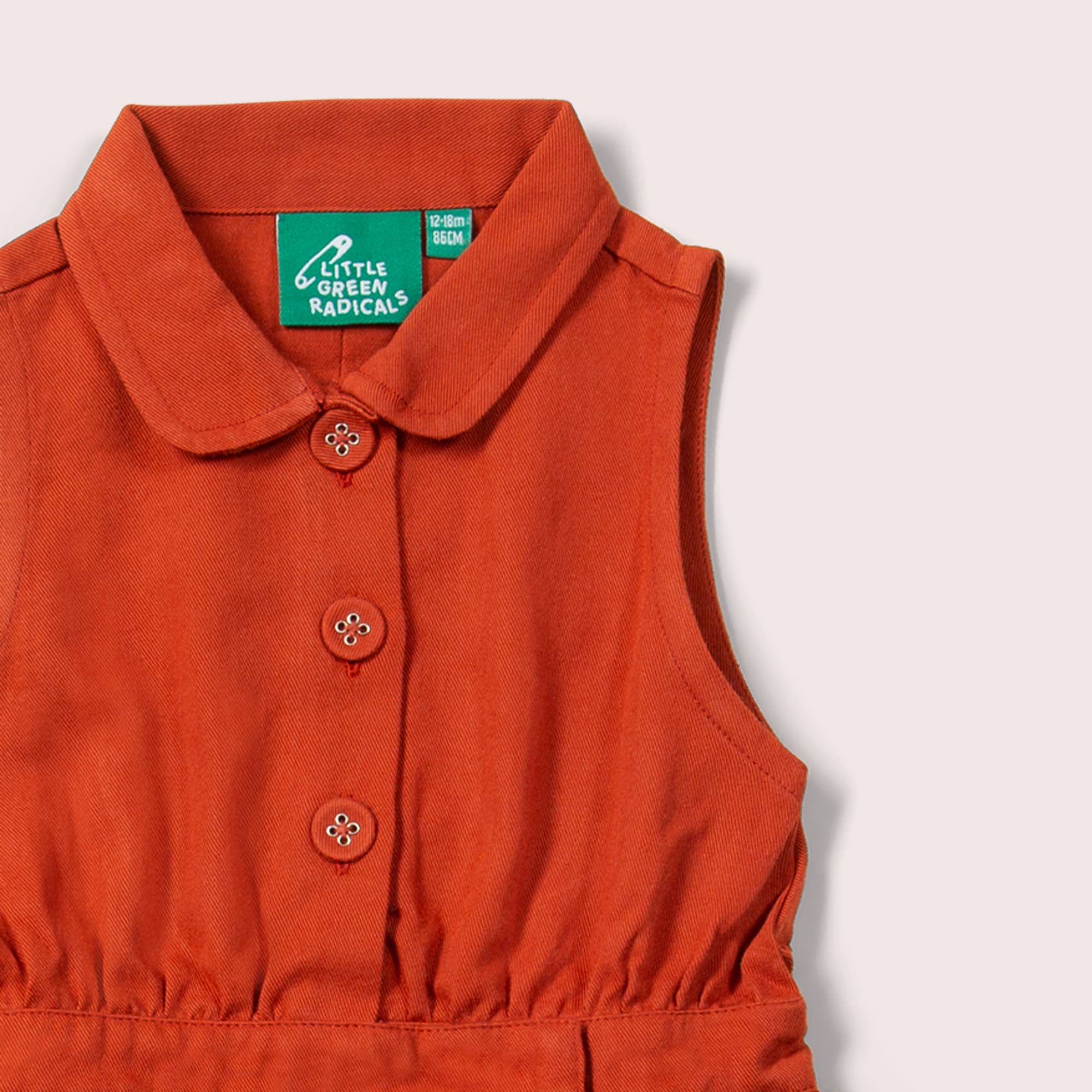 Walnut Pinafore Button Dress - Dresses - Everybody Amsterdam