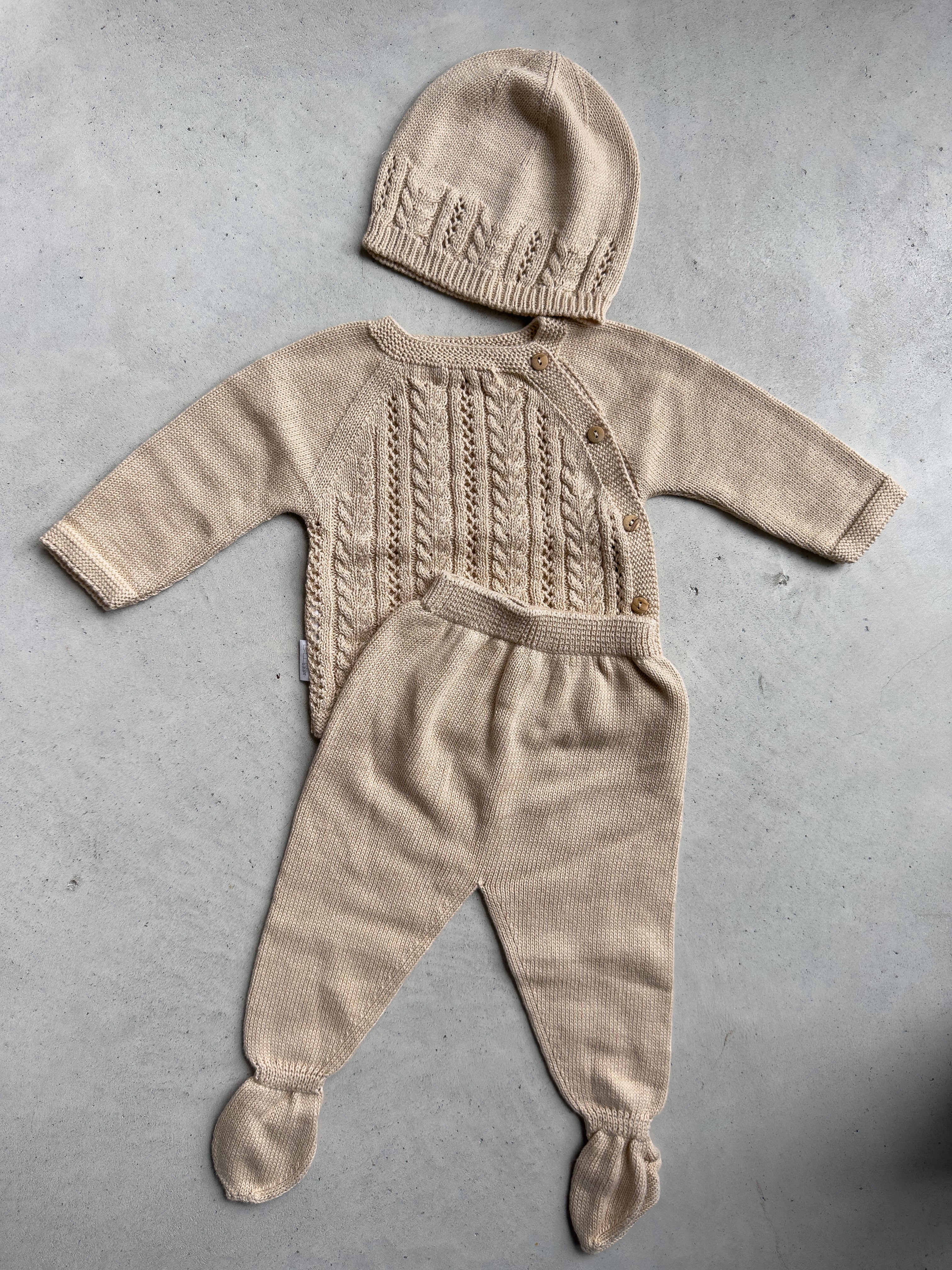 Baby Soft Cotton 3-Piece Knit Set