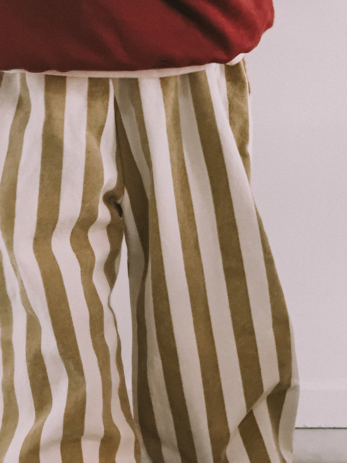 Baggy Striped Heavy Cotton Pants Every.body Selected