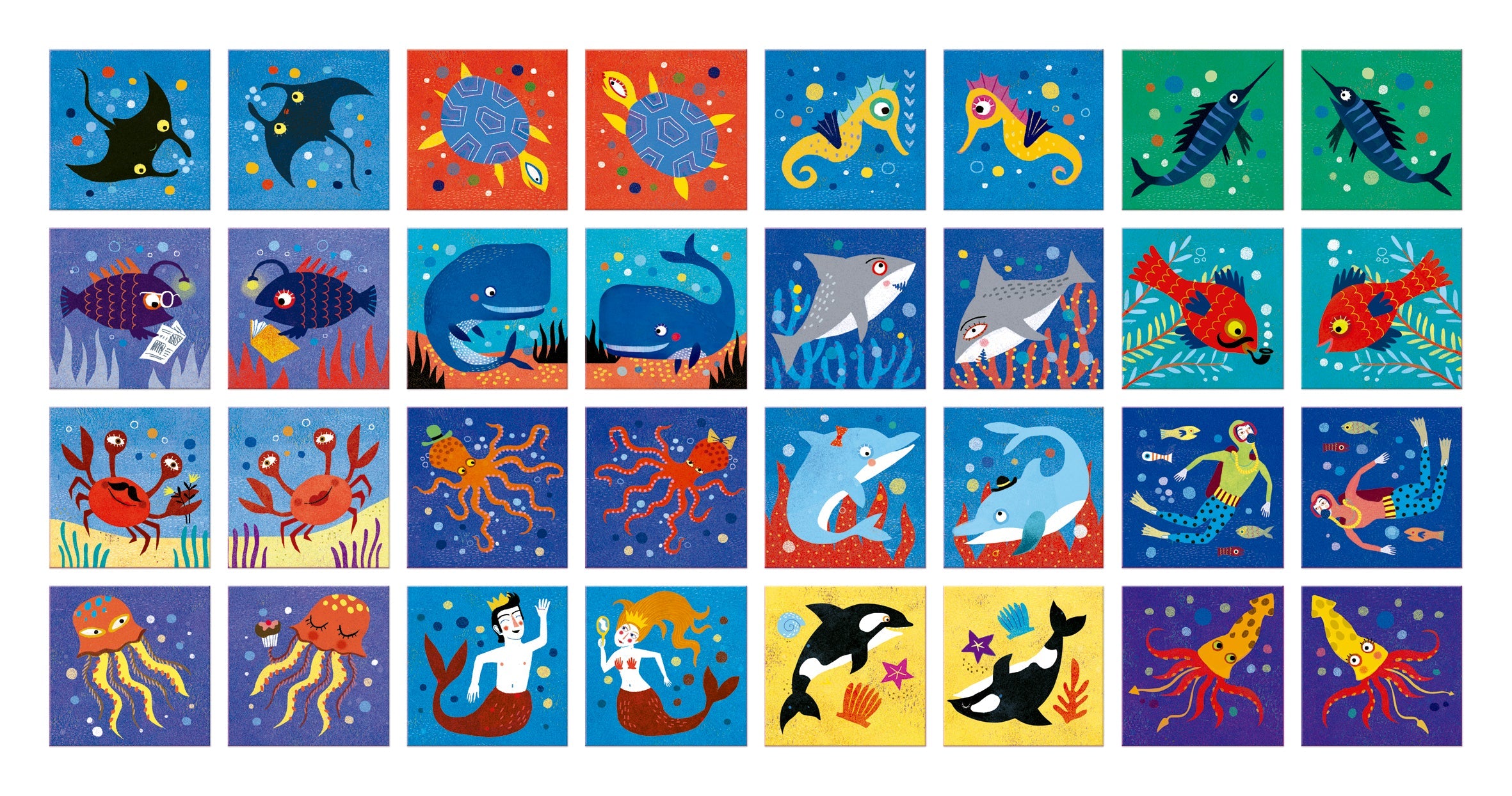 Ocean Animals Memo Board Game Londji