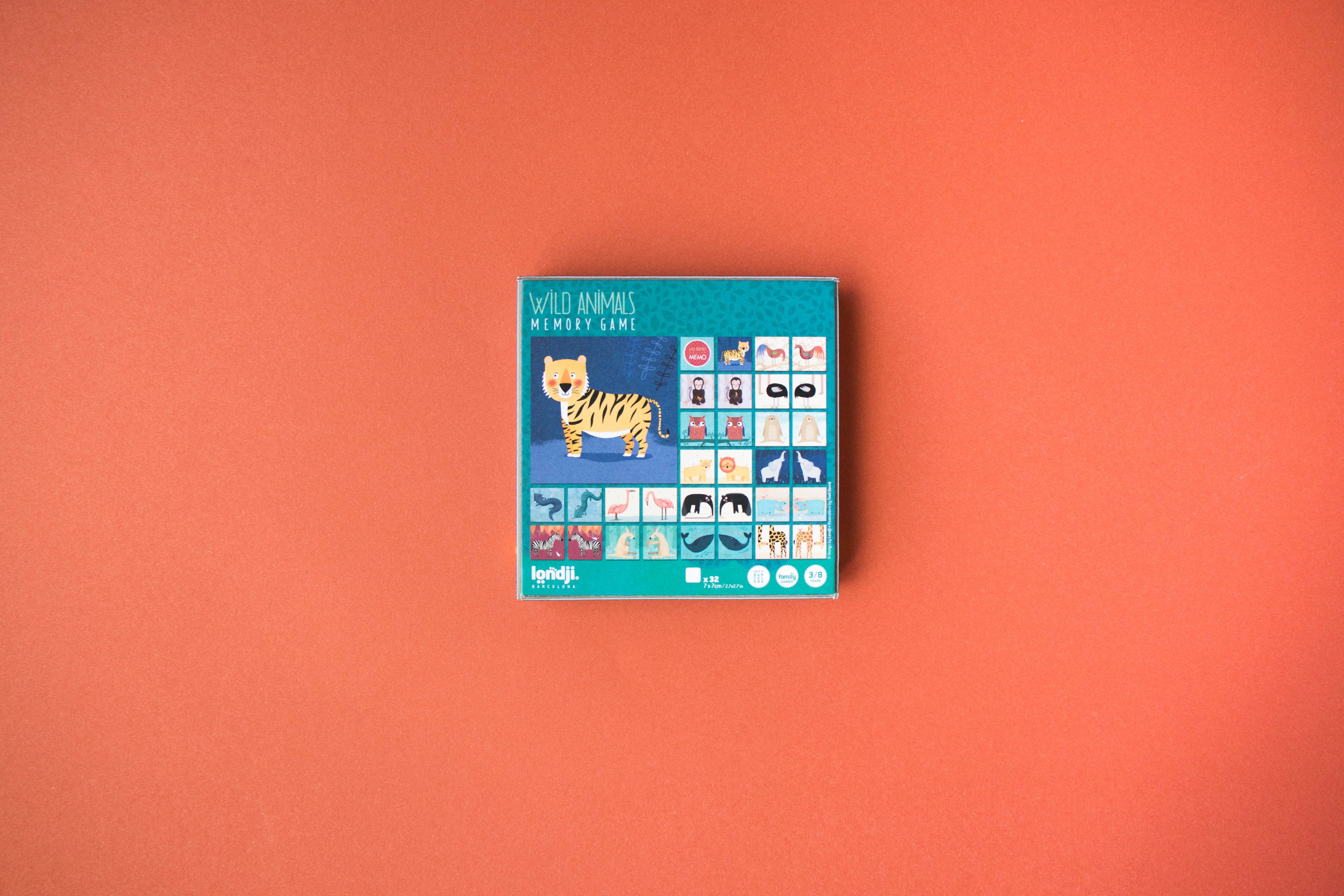 Wilde dieren Memory Bordspel