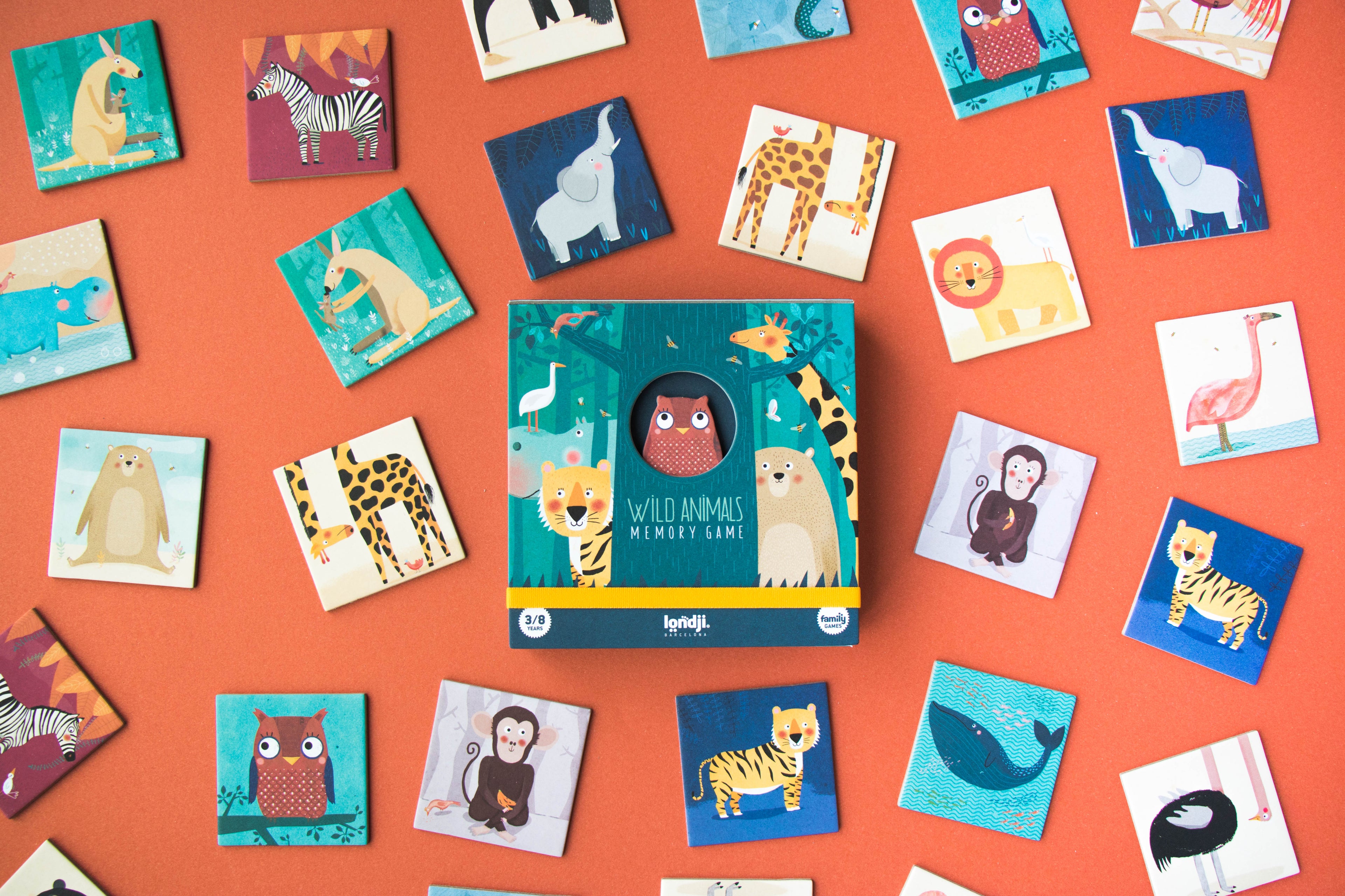 Wilde dieren Memory Bordspel
