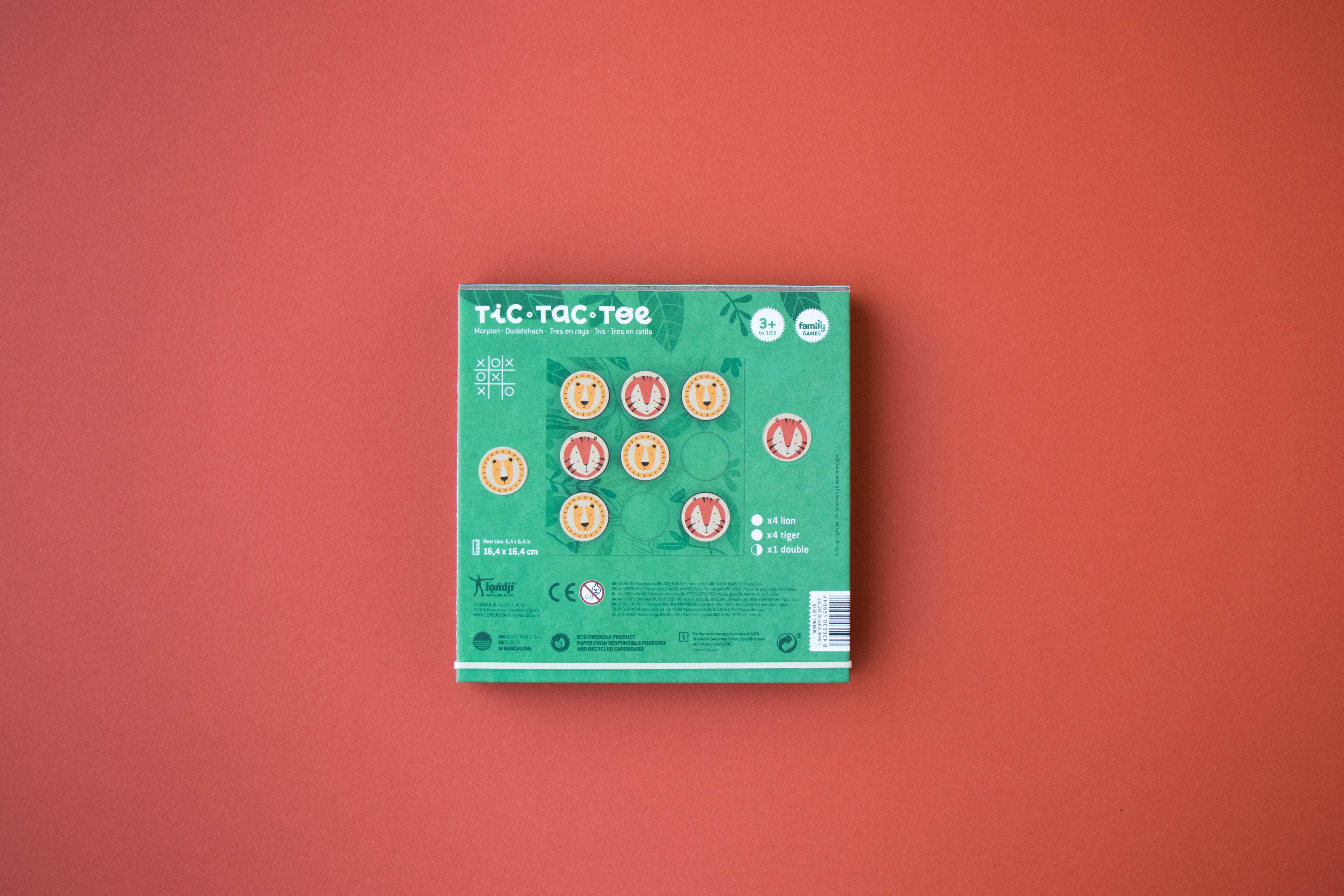 Lion and tiger tic tac toe Board Game Londji