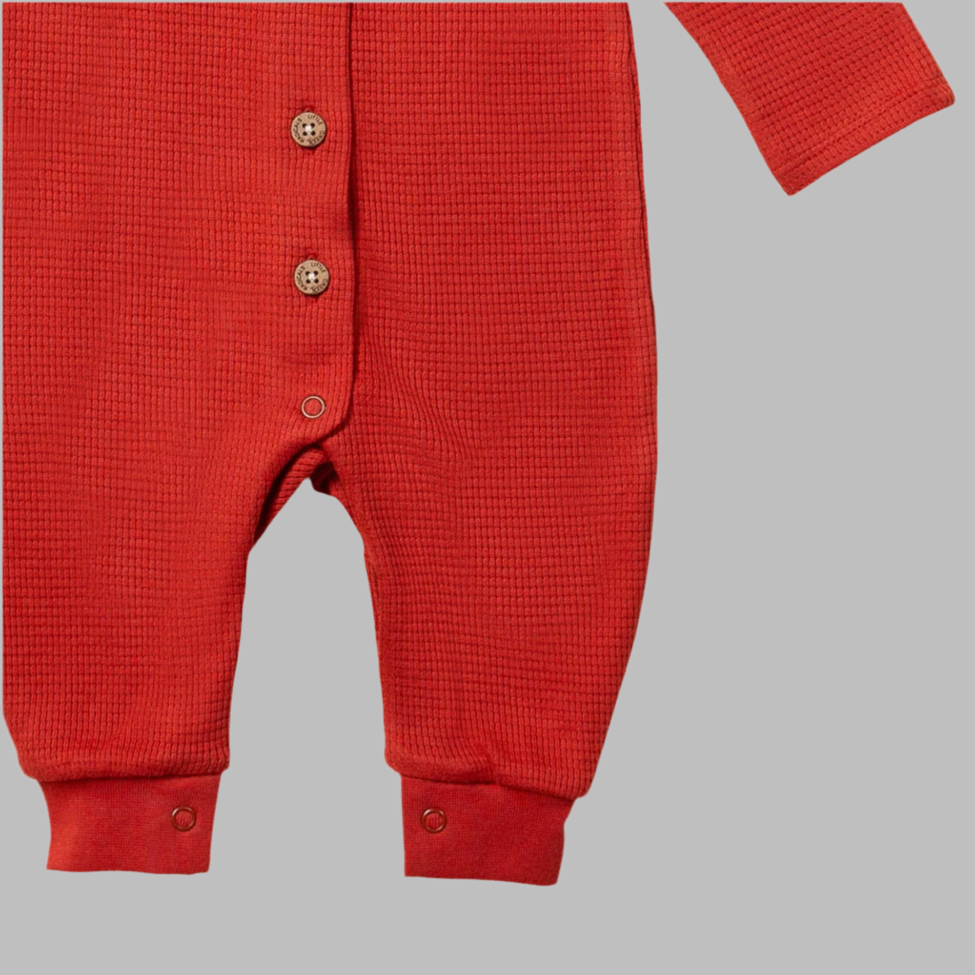 Hazelnut Waffle Organic Playsuit - Baby Playsuits - Everybody Amsterdam