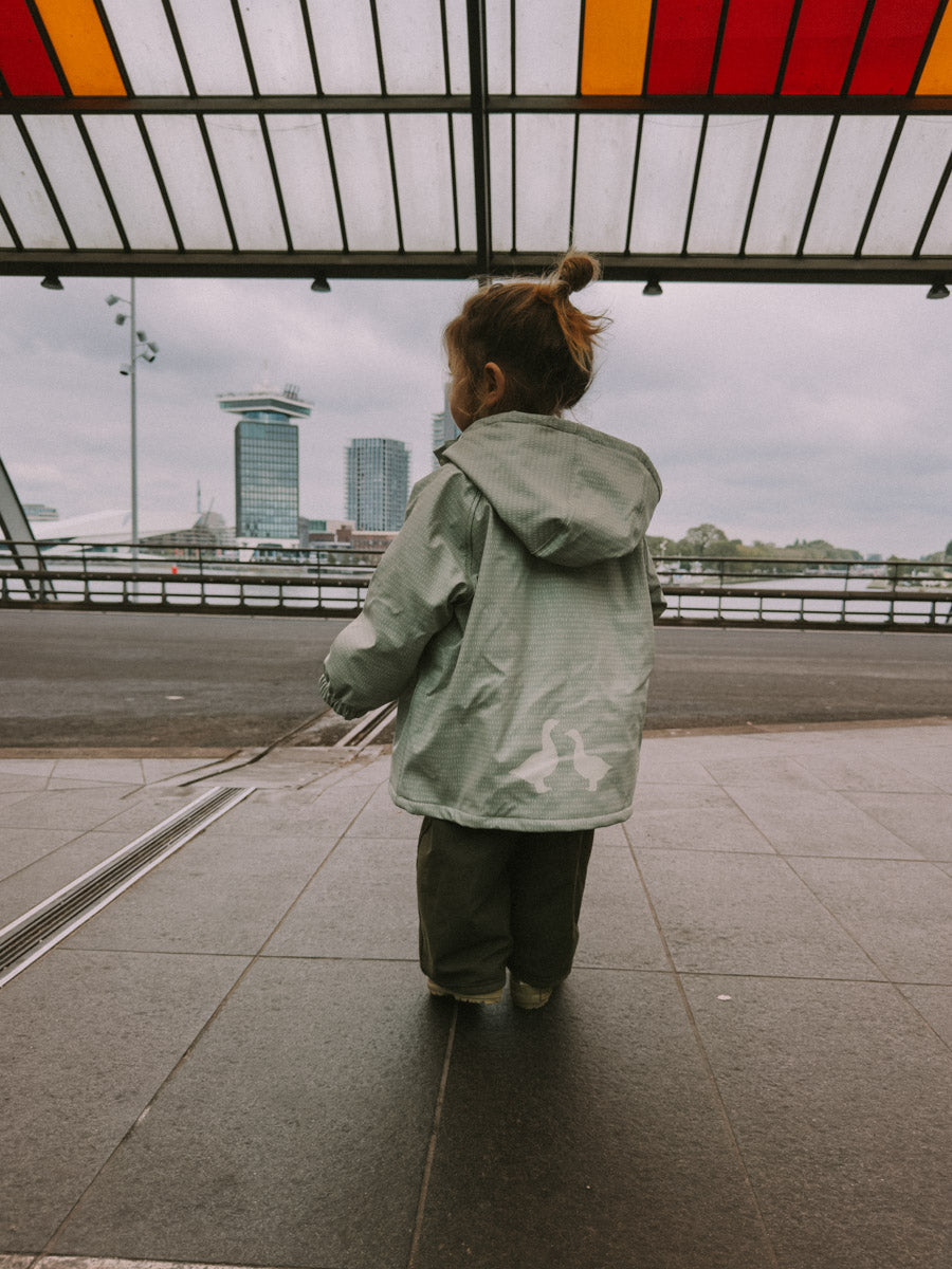Sage Green Drops Raincoat - Raincoats - Everybody Amsterdam