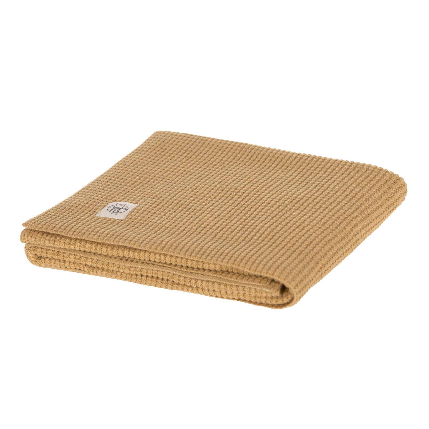 Knitted Blanket GOTS Nubs camel 80 x 100 cm - Blanket - Everybody Amsterdam