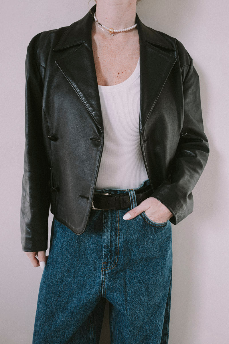 Noname Leather Vintage Blazer  - Vintage Blazers  - Everybody Amsterdam