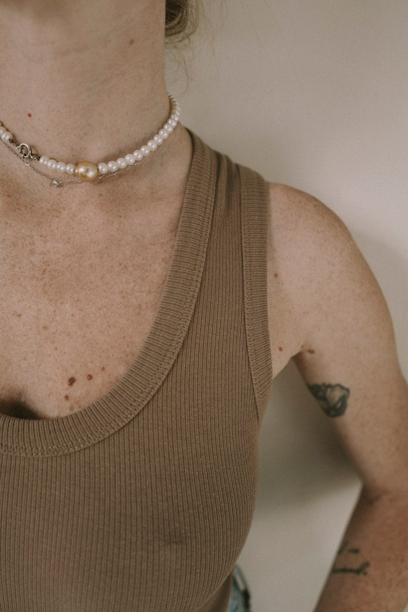 Every.body tank top bodysuit in taupe - Body tank top - Everybody Amsterdam