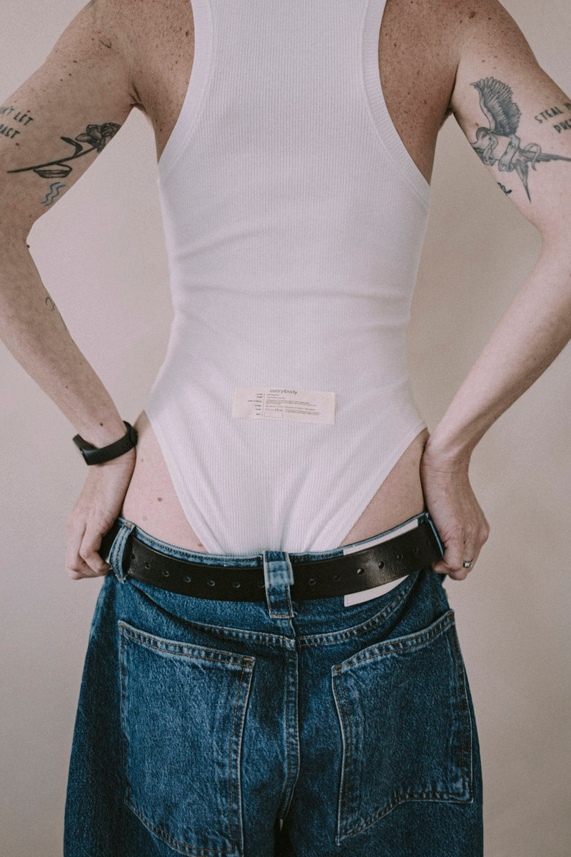 Every.body tank top bodysuit in white - Body tank top - Everybody Amsterdam