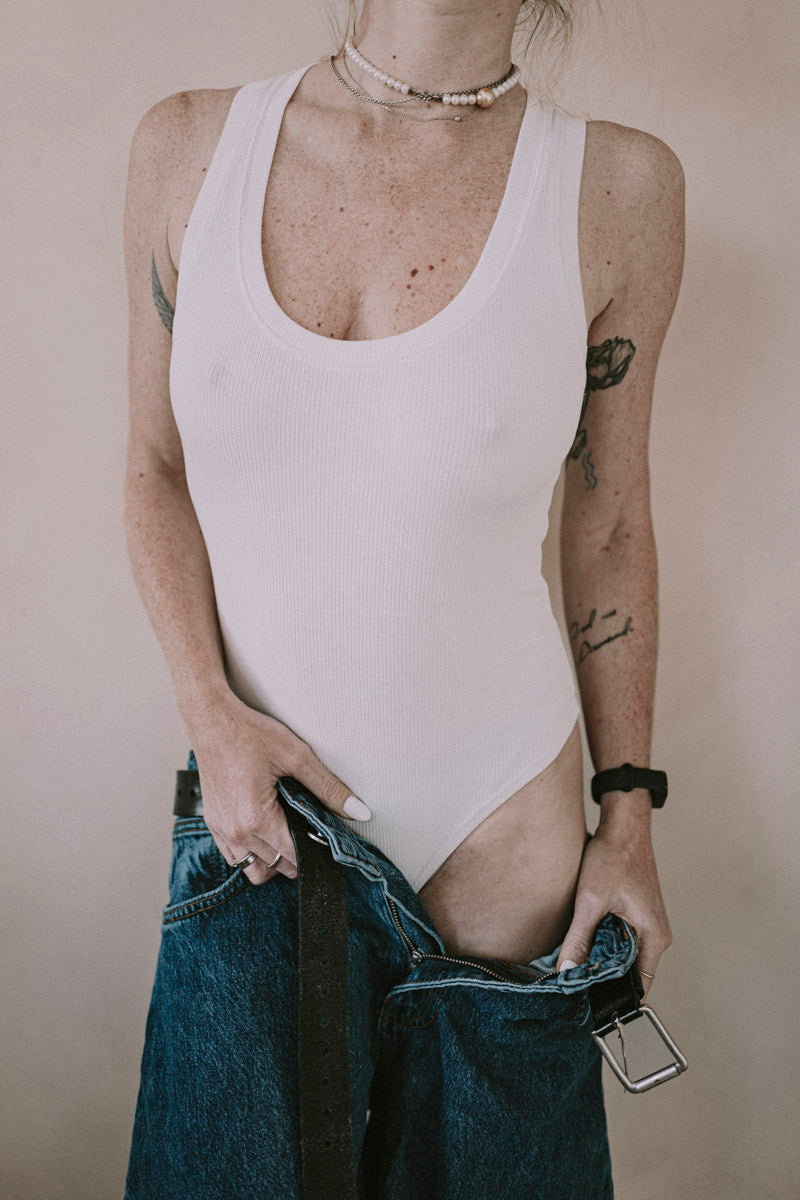 Every.body tank top bodysuit in white - Body tank top - Everybody Amsterdam