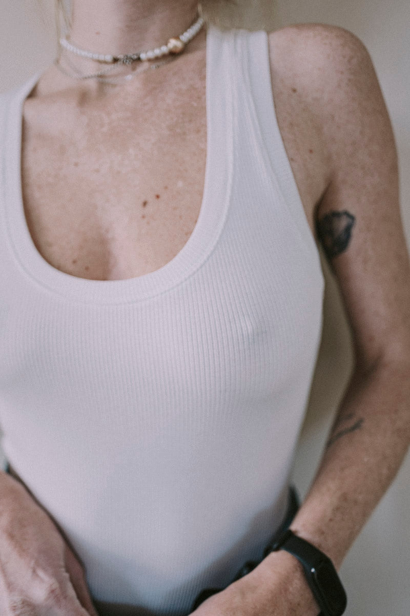 Every.body tank top bodysuit in white - Body tank top - Everybody Amsterdam