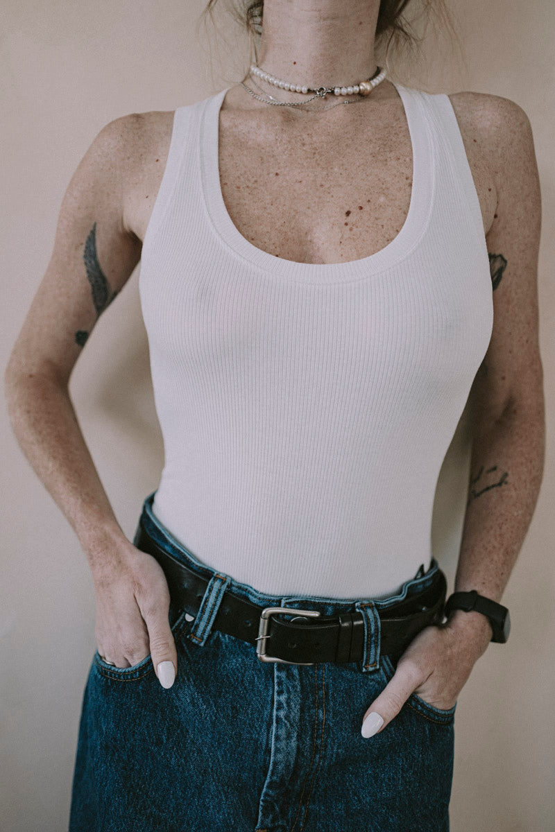 Every.body tank top bodysuit in white - Body tank top - Everybody Amsterdam