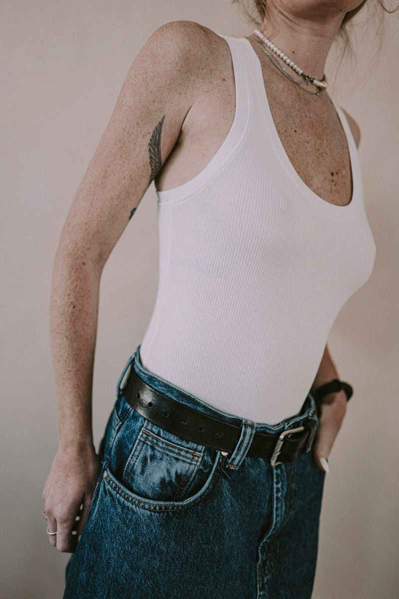 Every.body tank top bodysuit in white - Body tank top - Everybody Amsterdam