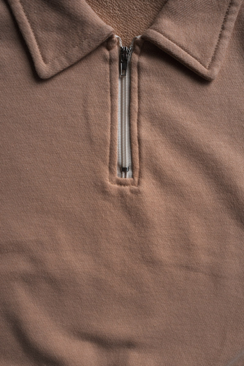 Sweatshirt Polo Zip Up - beige - mint - Sweatshirt/Hoodie - Everybody Amsterdam