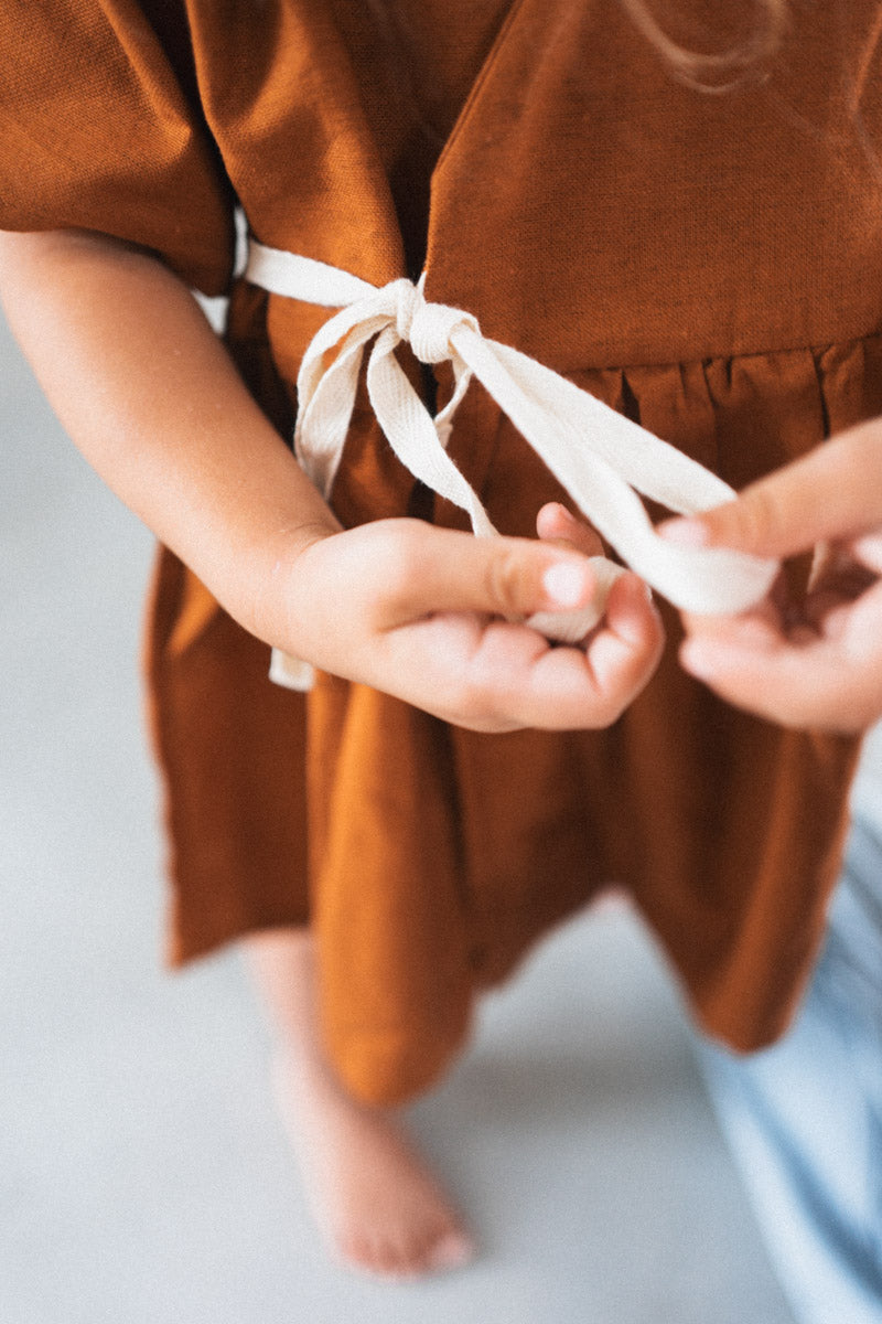Yui Kimono Linen Cotton Dress - Dresses - Everybody Amsterdam