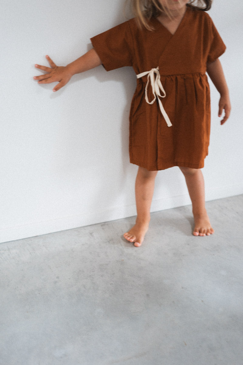 Yui Kimono Linen Cotton Dress - Dresses - Everybody Amsterdam