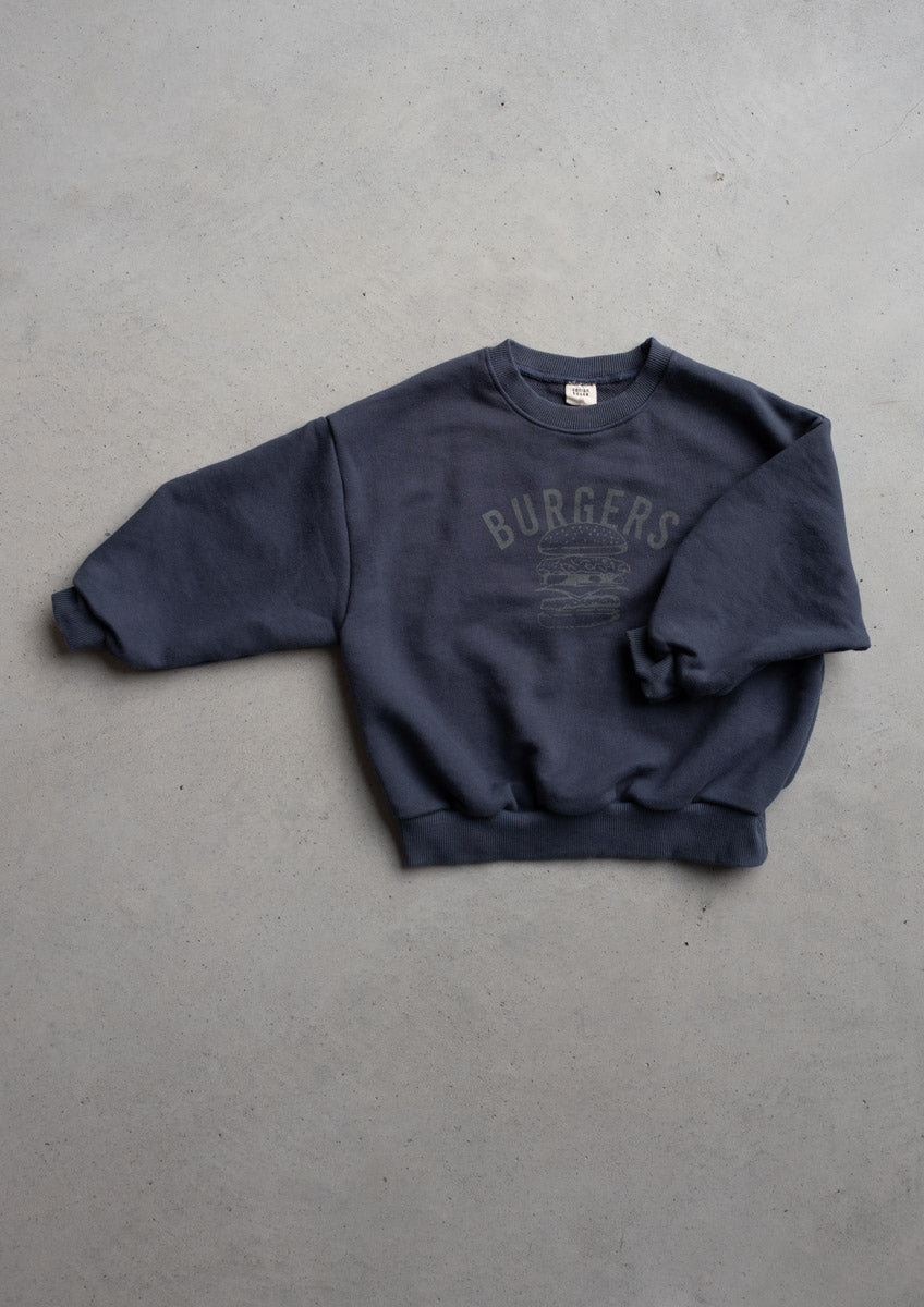 Burgers Sweatshirt - Navy - Sweatshirts/Hoodies - Everybody Amsterdam