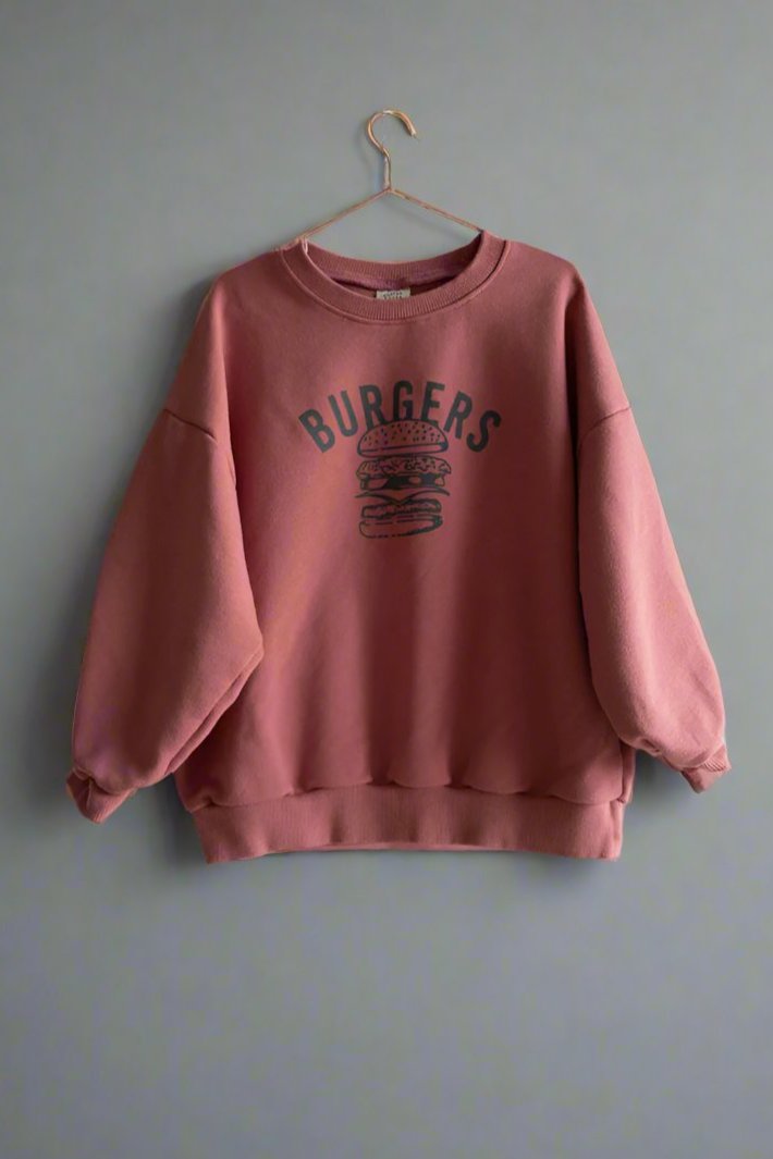 Burgers Sweatshirt - Indi Pink  - Sweatshirts/Hoodies  - Everybody Amsterdam