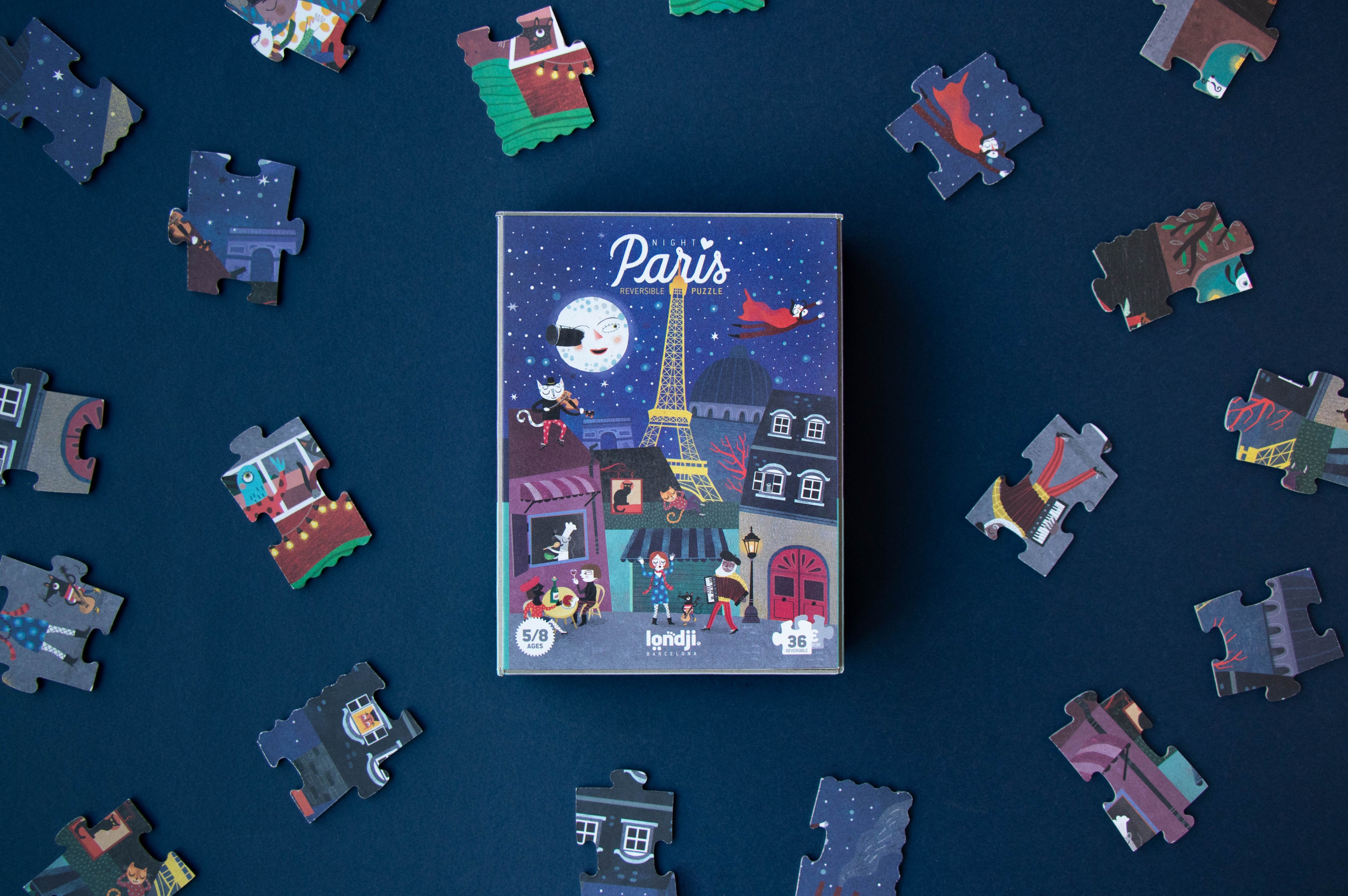 NACHT & DAG IN PARIJS Puzzelbordspel