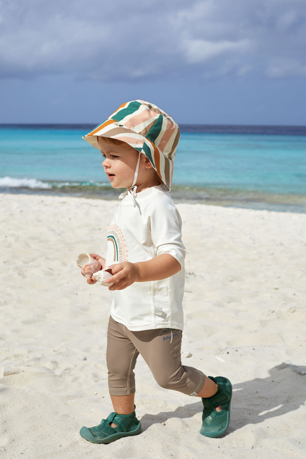LSF Sun Protection Bucket Hat Waves pink-nature - Hats - Everybody Amsterdam