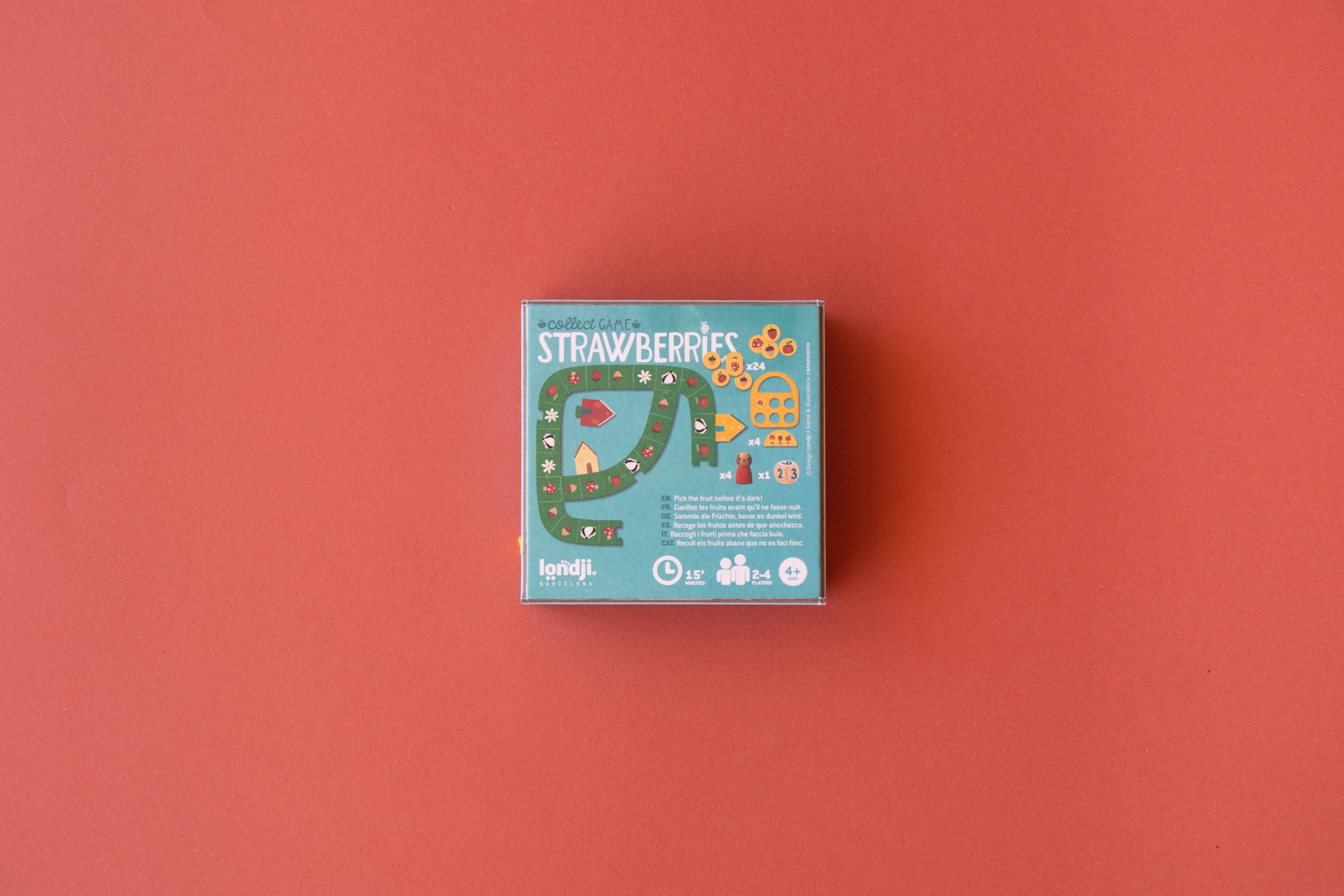 STRAWBERRIES Tiny Pocket Board Game Londji