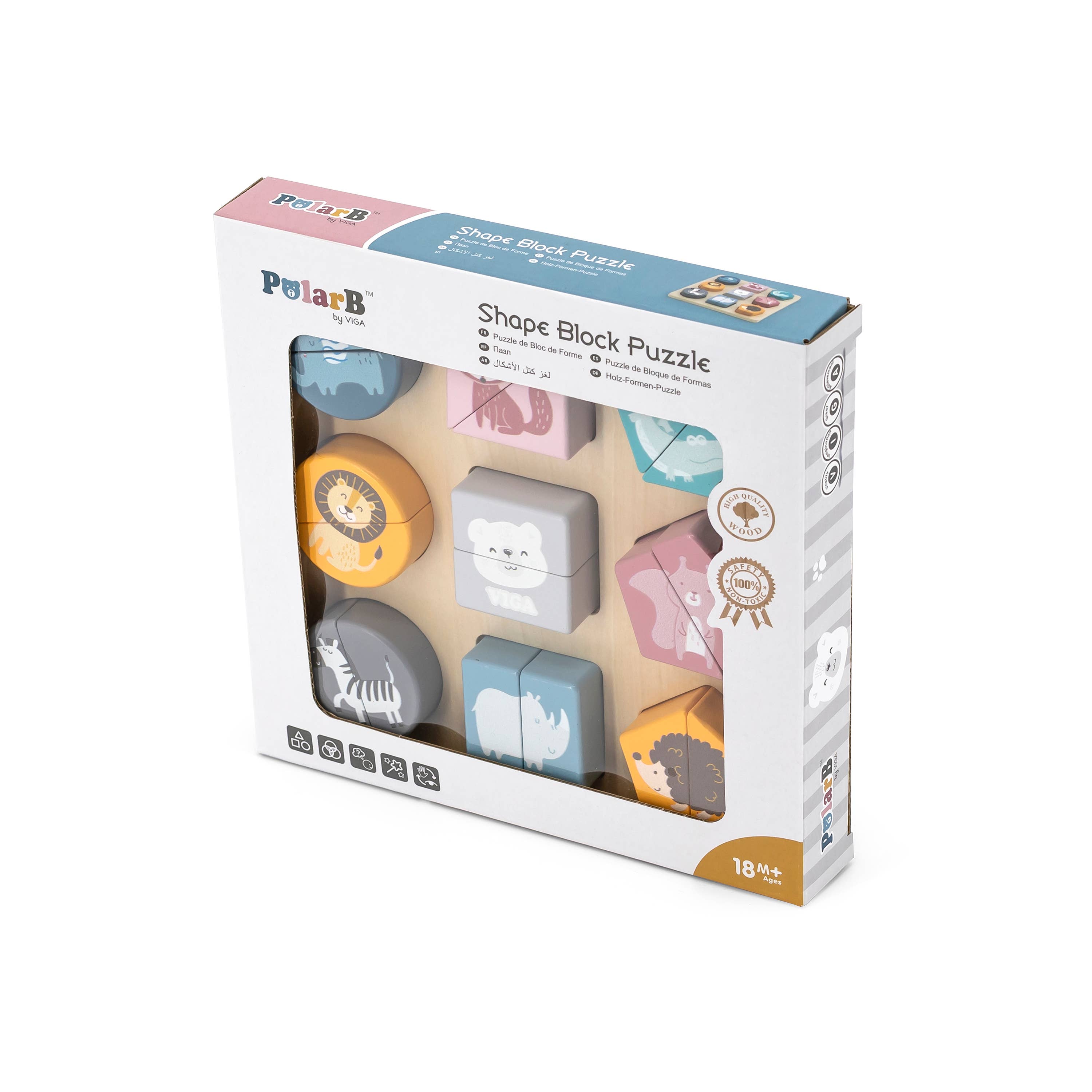 PolarB Shape Block Puzzle - Wild Animals  -   - Everybody Amsterdam