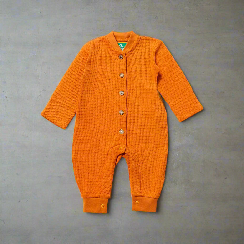 Golden Ochre Organic Waffle Playsuit