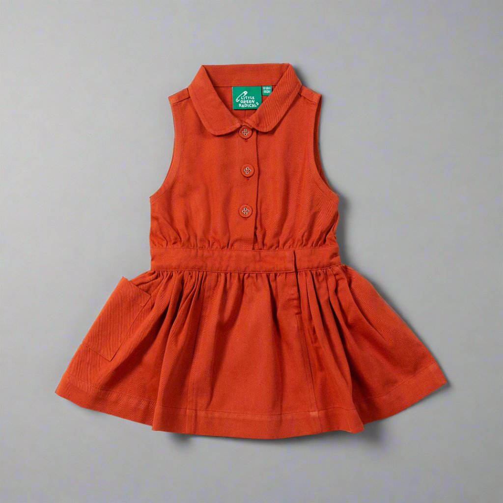 Walnut Pinafore Button Dress - Dresses - Everybody Amsterdam