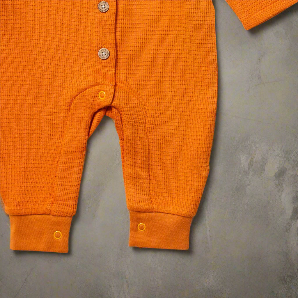 Golden Ochre Organic Waffle Playsuit