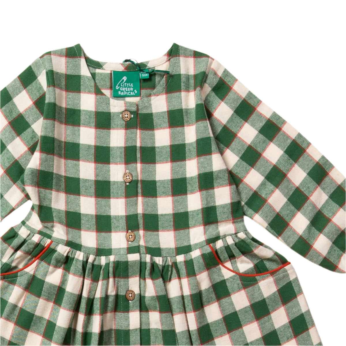 Fern Green Check Comfy Pocket Dress - Dresses - Everybody Amsterdam