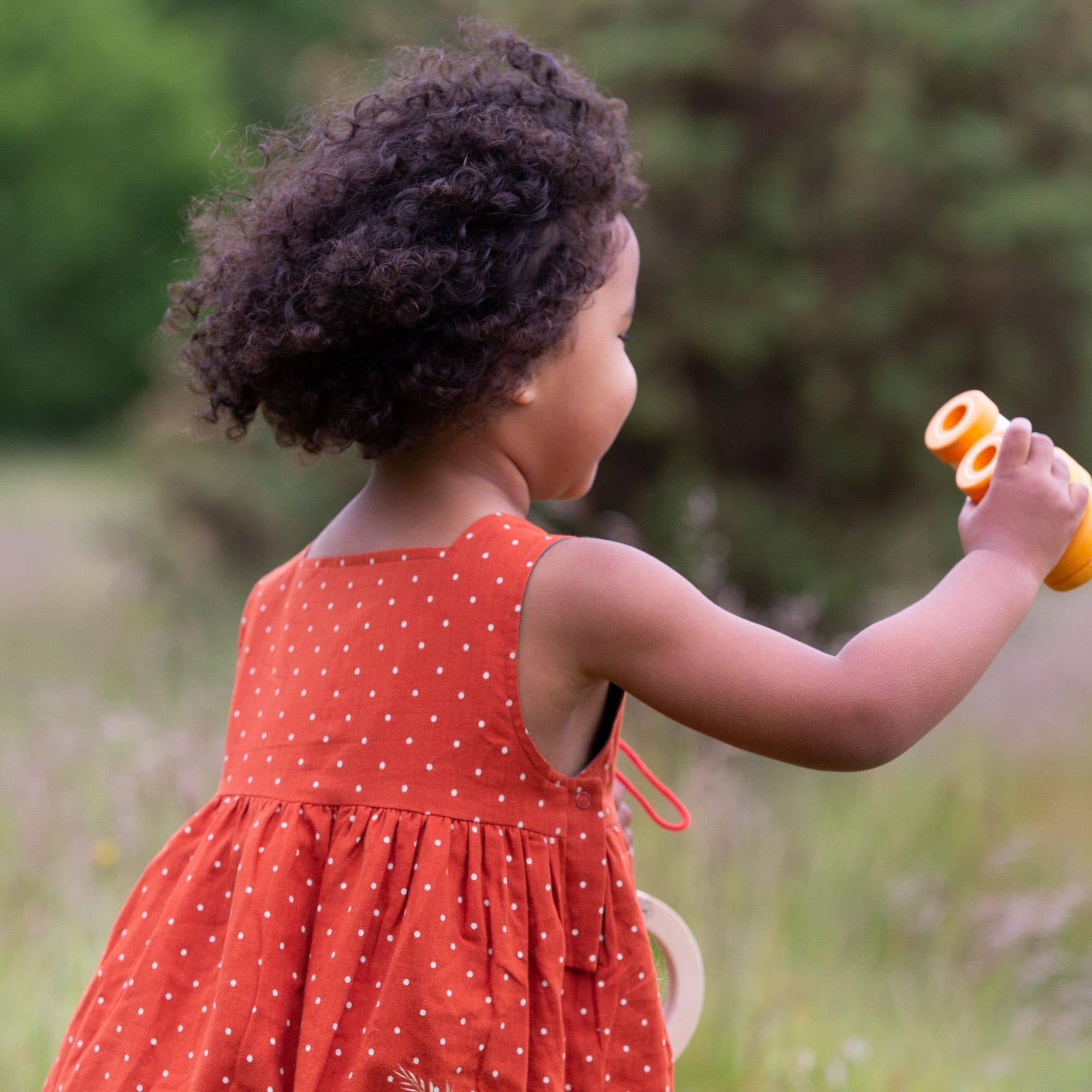 Olive Cherries Reversible Pinny Dress - Dresses - Everybody Amsterdam