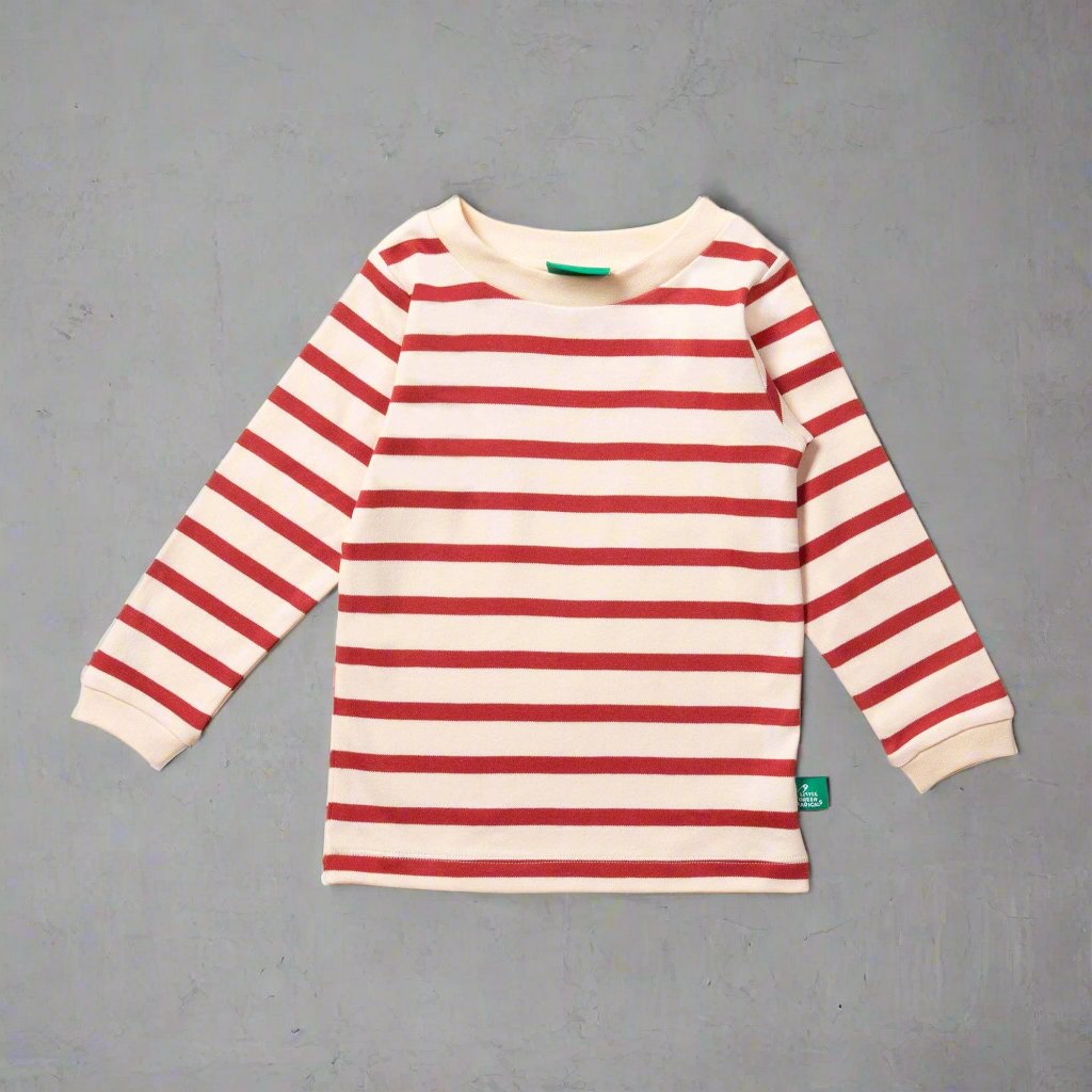 Stripes Forever Soft Red Long Sleeve T-Shirt - T-shirts & Long Sleeves - Everybody Amsterdam