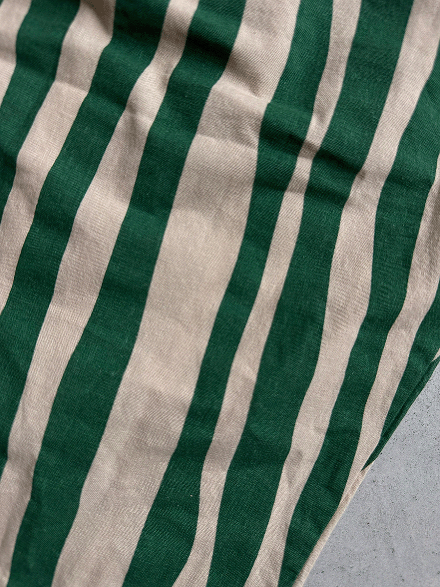 Baggy Summer Stripe Pants Green