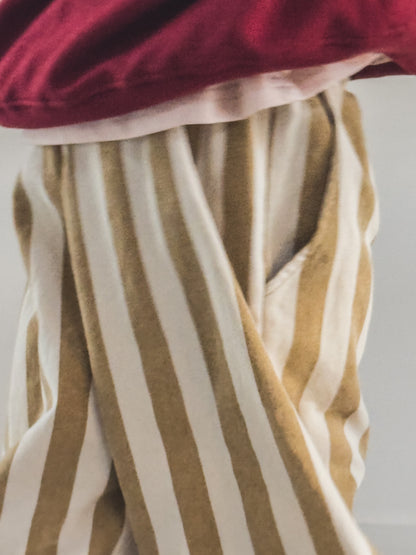 Baggy Striped Heavy Cotton Pants