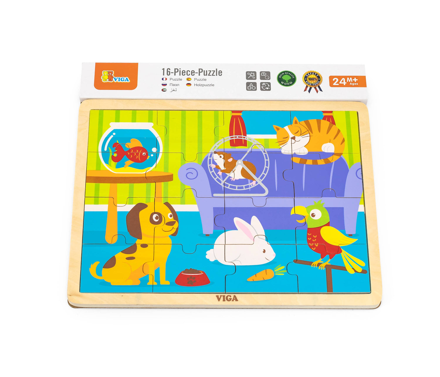 Viga 16pc Puzzle - Pets  -   - Everybody Amsterdam 